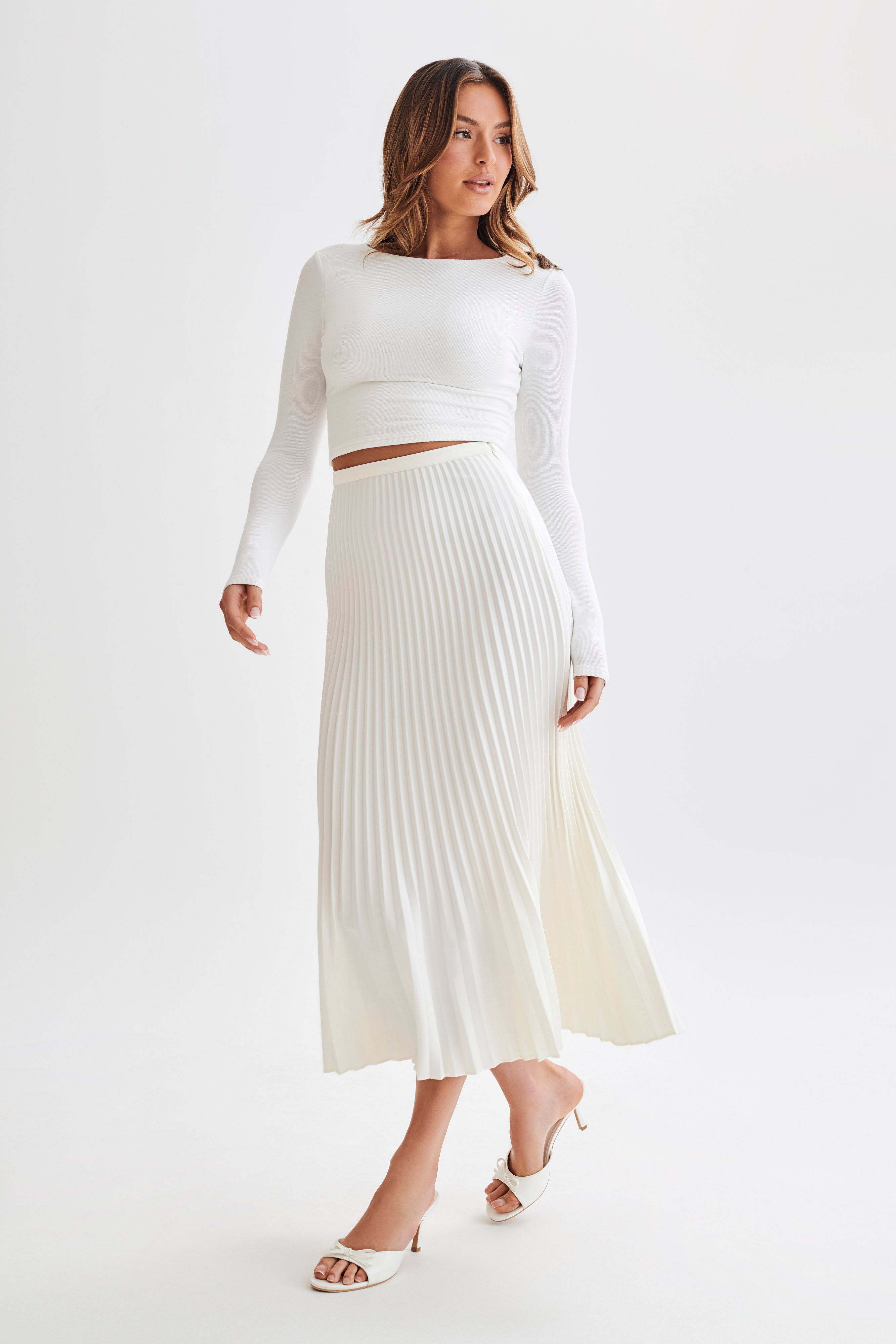 Abigail Long Sleeve Modal Top - White-My Chic Way.All Rights Reserved
