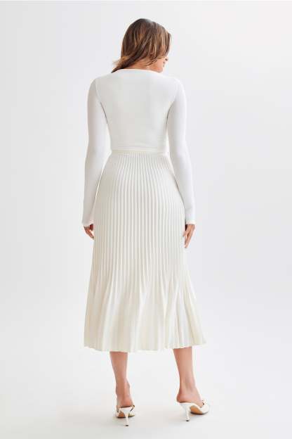 Abigail Long Sleeve Modal Top - White-My Chic Way.All Rights Reserved