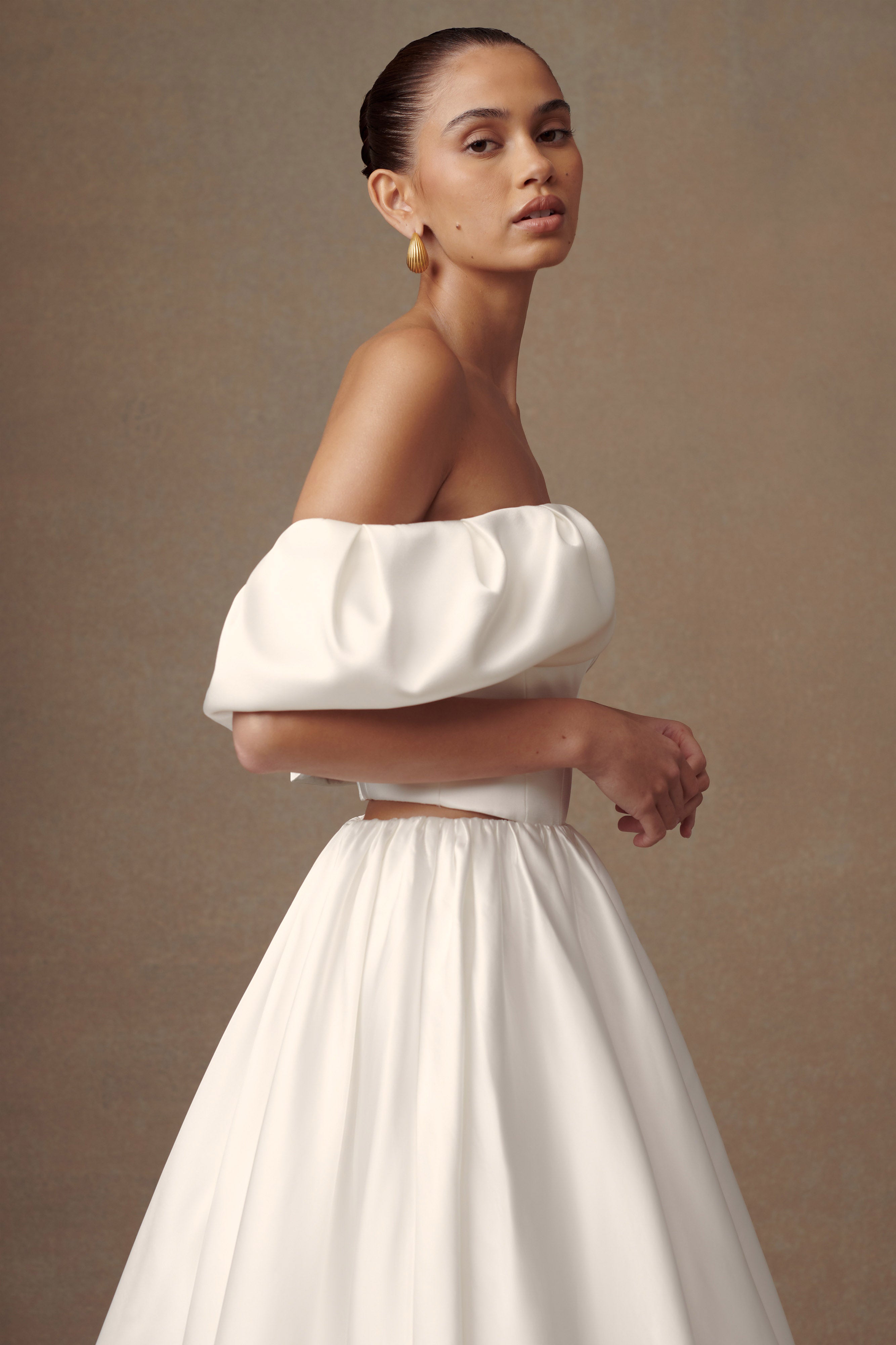 Portia Off Shoulder Satin Corset Top - White-My Chic Way.All Rights Reserved
