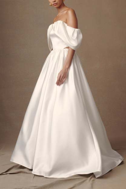 Portia Off Shoulder Satin Corset Top - White-My Chic Way.All Rights Reserved
