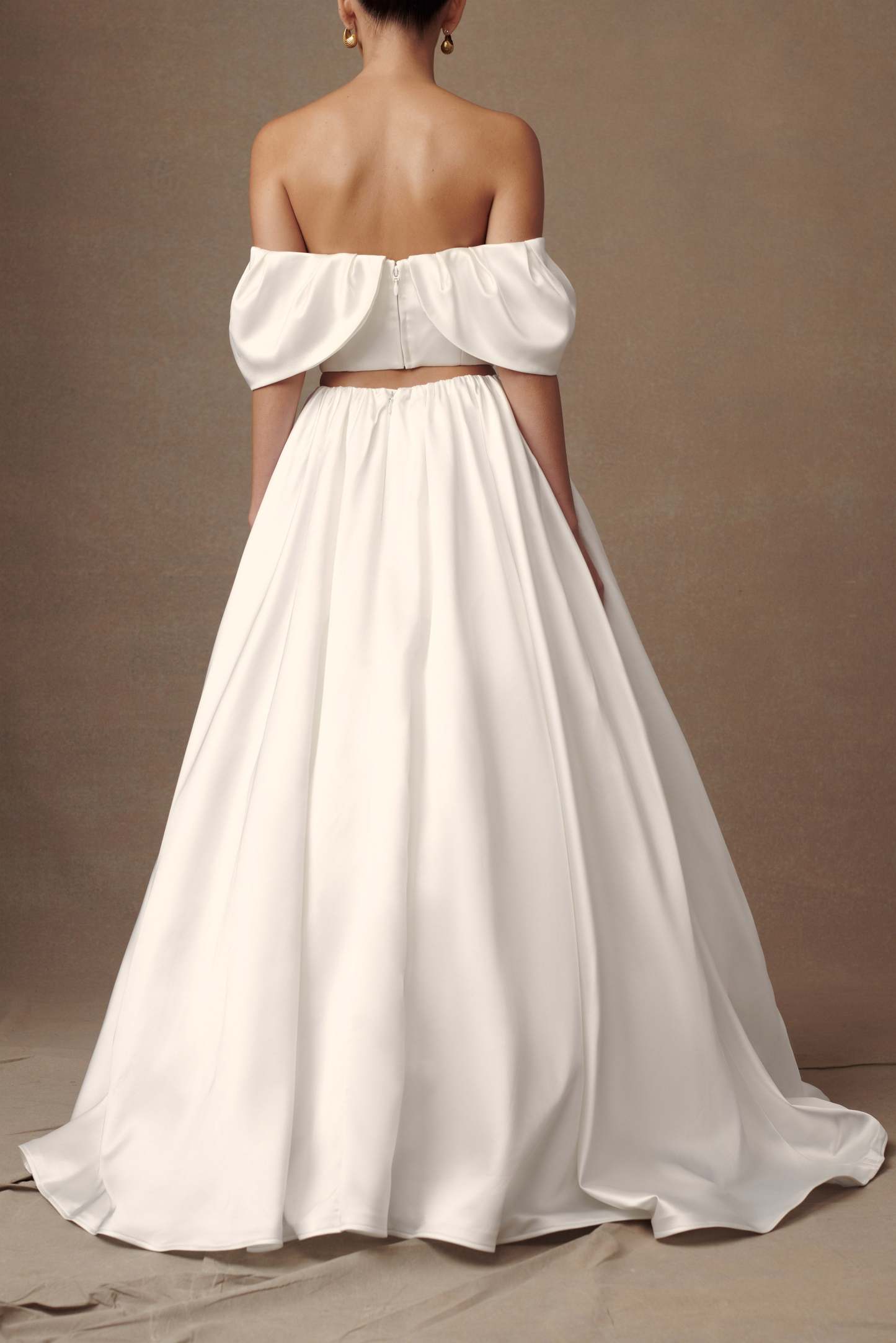 Portia Off Shoulder Satin Corset Top - White-My Chic Way.All Rights Reserved