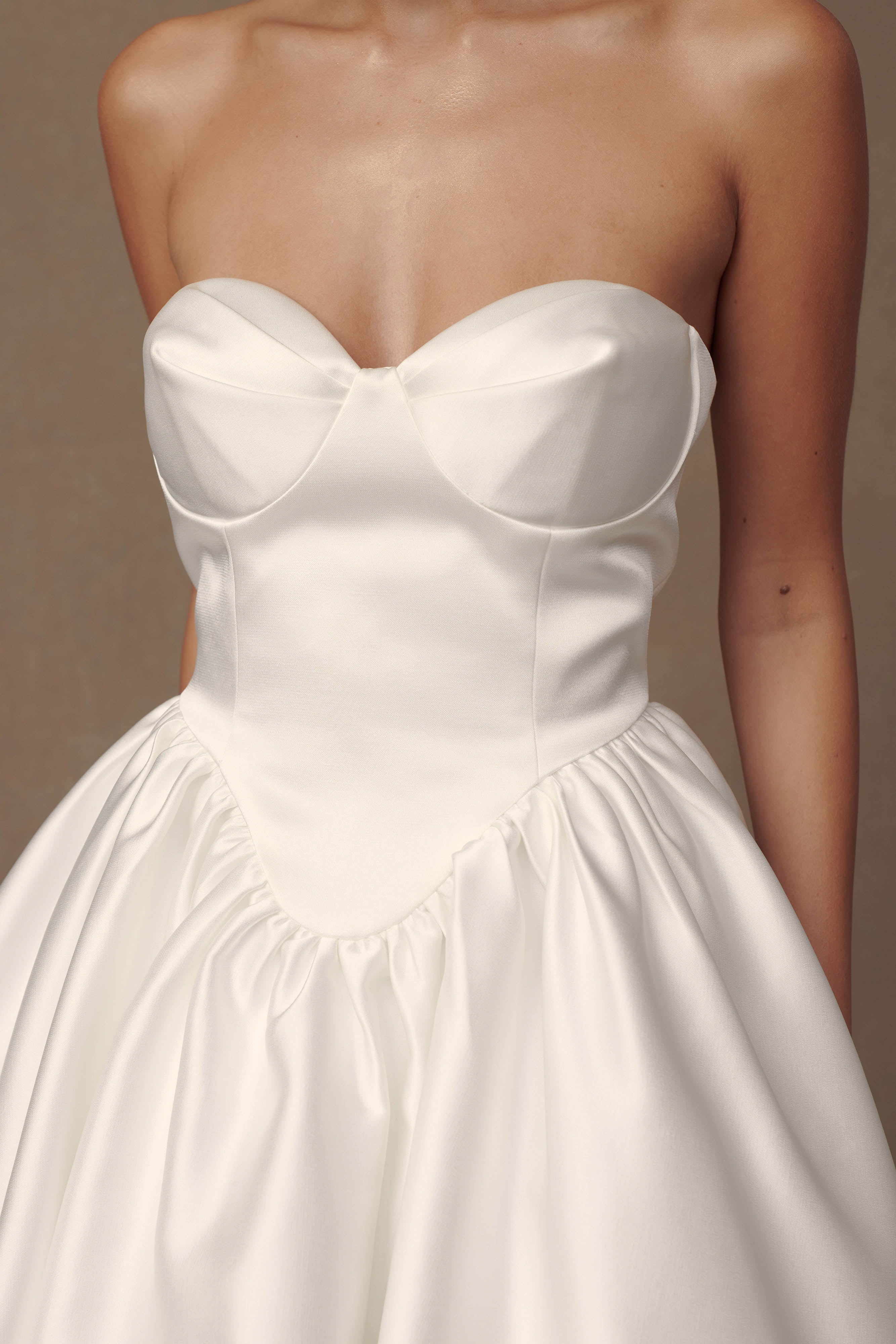 Hollie Structured Corset Mini Dress - White-My Chic Way.All Rights Reserved