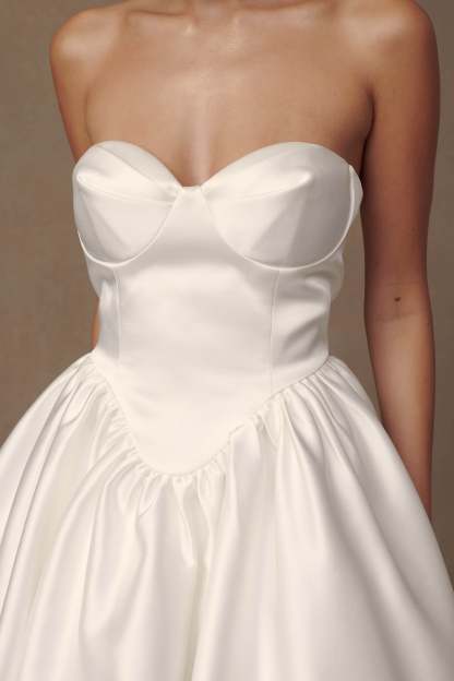 Hollie Structured Corset Mini Dress - White-My Chic Way.All Rights Reserved
