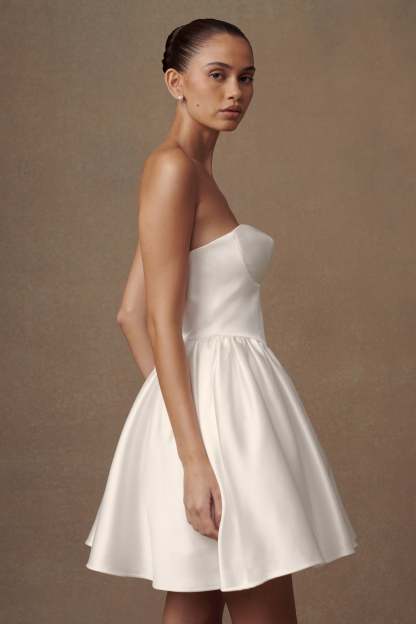 Hollie Structured Corset Mini Dress - White-My Chic Way.All Rights Reserved