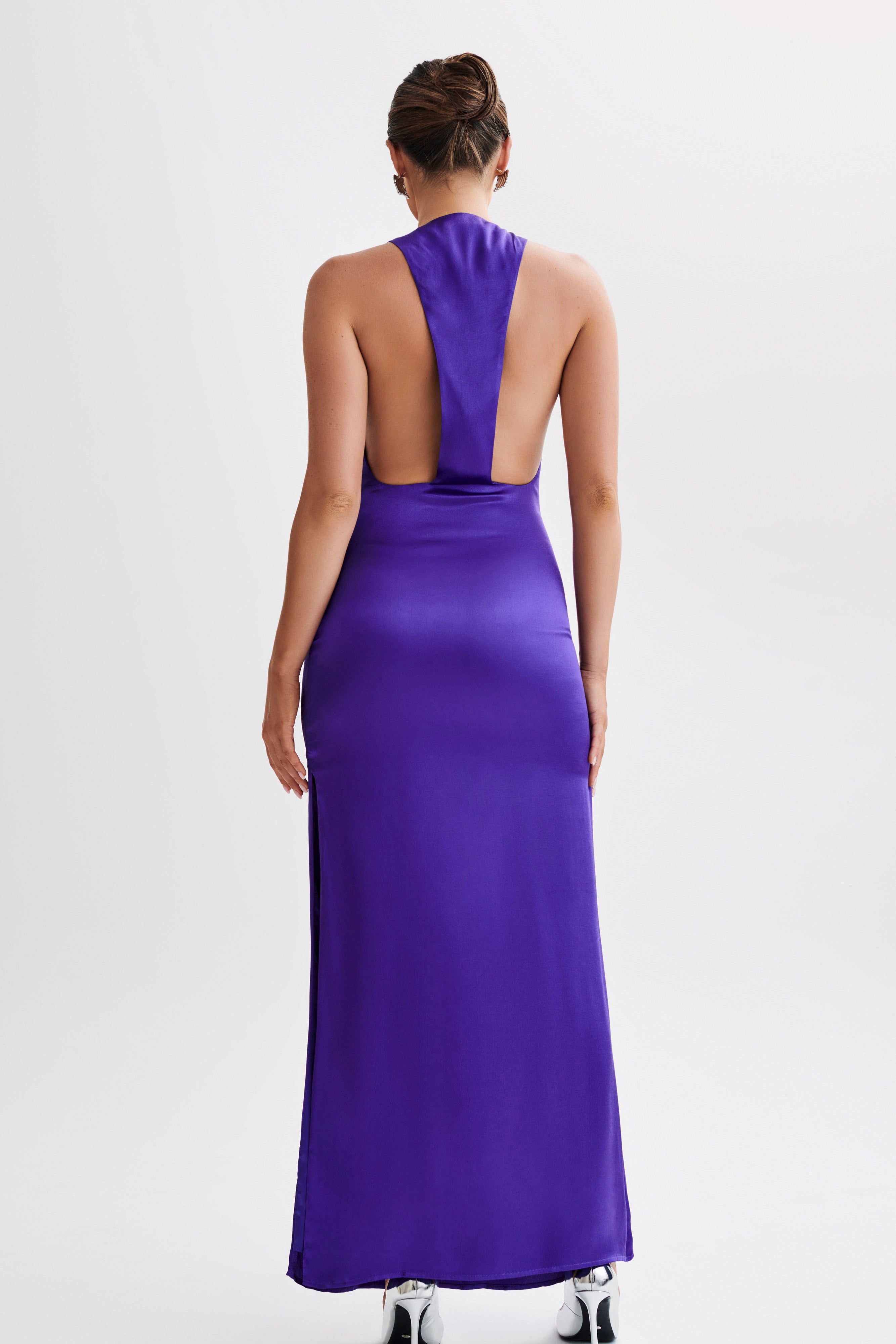 Jacquelyn Racerback Maxi Dress - Deep Purple-My Chic Way.All Rights Reserved