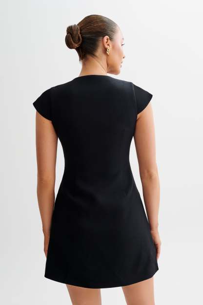 Kiernan Sleeveless Blazer Dress - Black-My Chic Way.All Rights Reserved