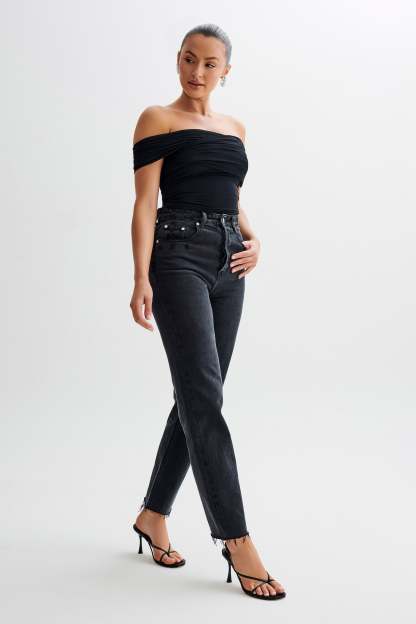 Lourdes Slinky Off Shoulder Top - Black-My Chic Way.All Rights Reserved