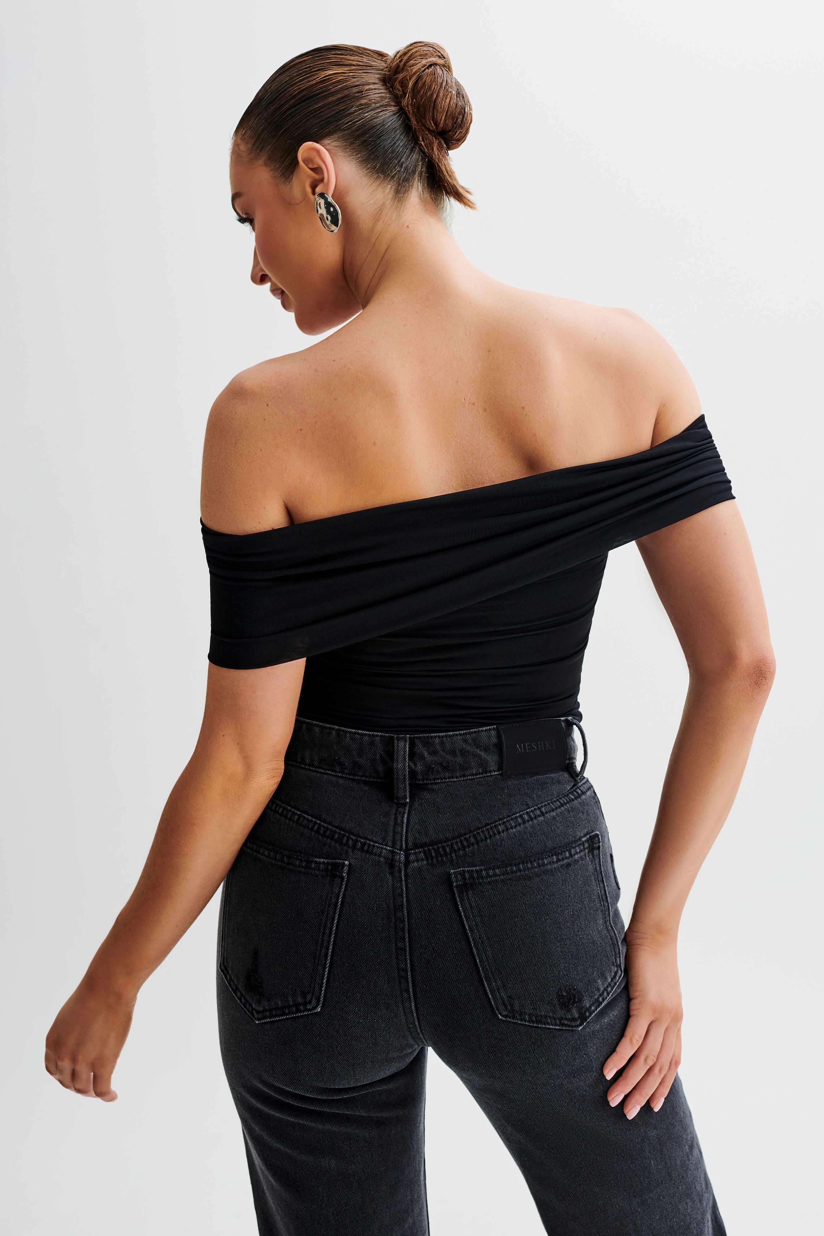 Lourdes Slinky Off Shoulder Top - Black-My Chic Way.All Rights Reserved