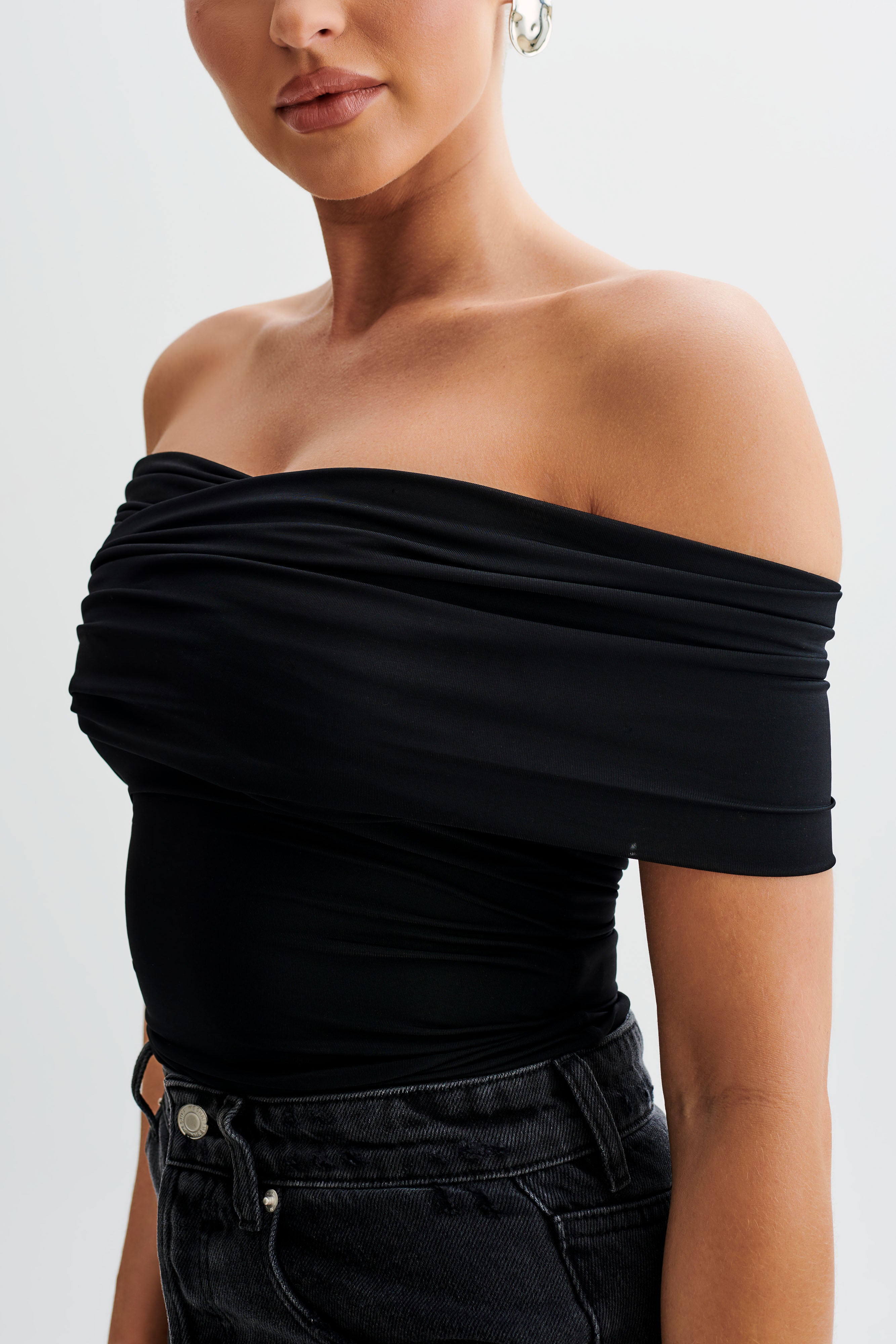 Lourdes Slinky Off Shoulder Top - Black-My Chic Way.All Rights Reserved