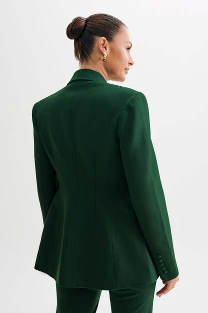 Greer Hourglass Suiting Blazer - Forest Green-My Chic Way.All Rights Reserved