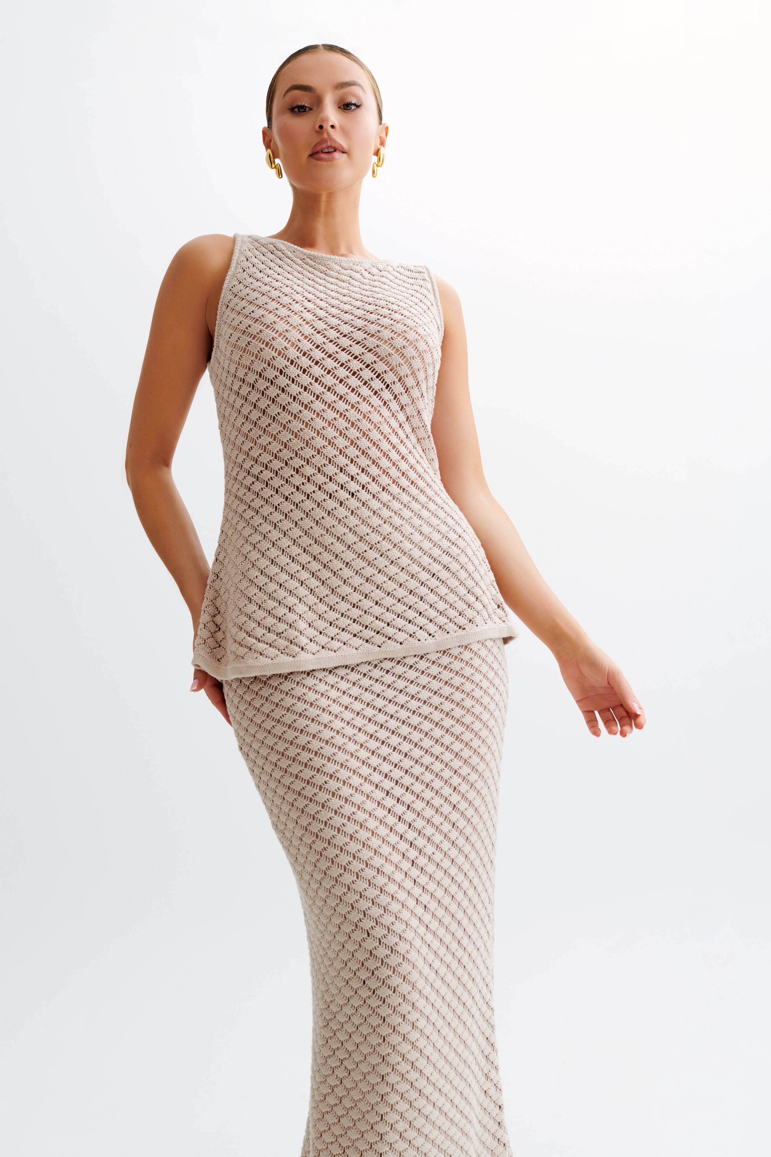 Guiliana Sleeveless Knit Top - Tawny Grey-My Chic Way.All Rights Reserved