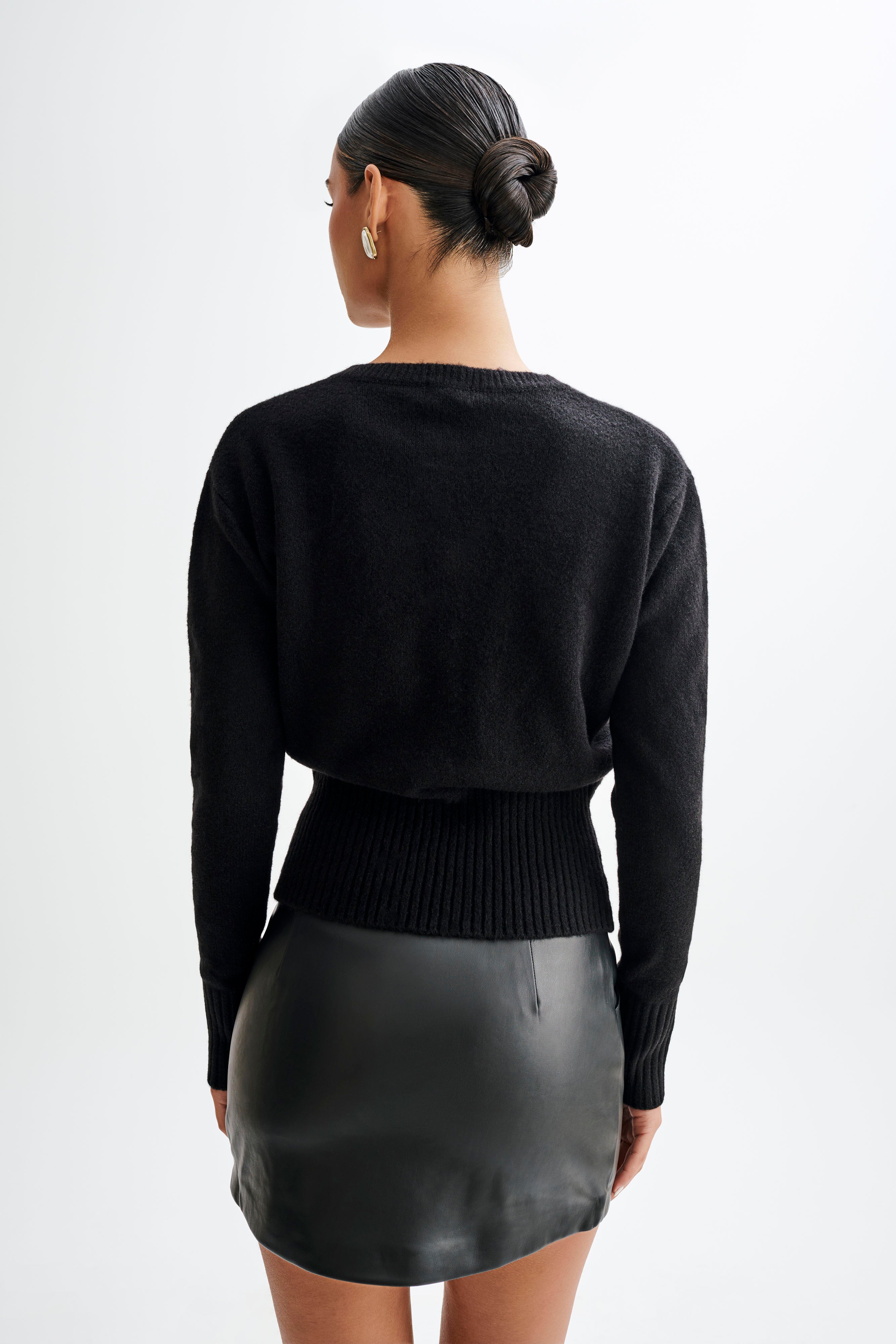 Genevieve Oversized Knit Cardigan - Black-My Chic Way.All Rights Reserved