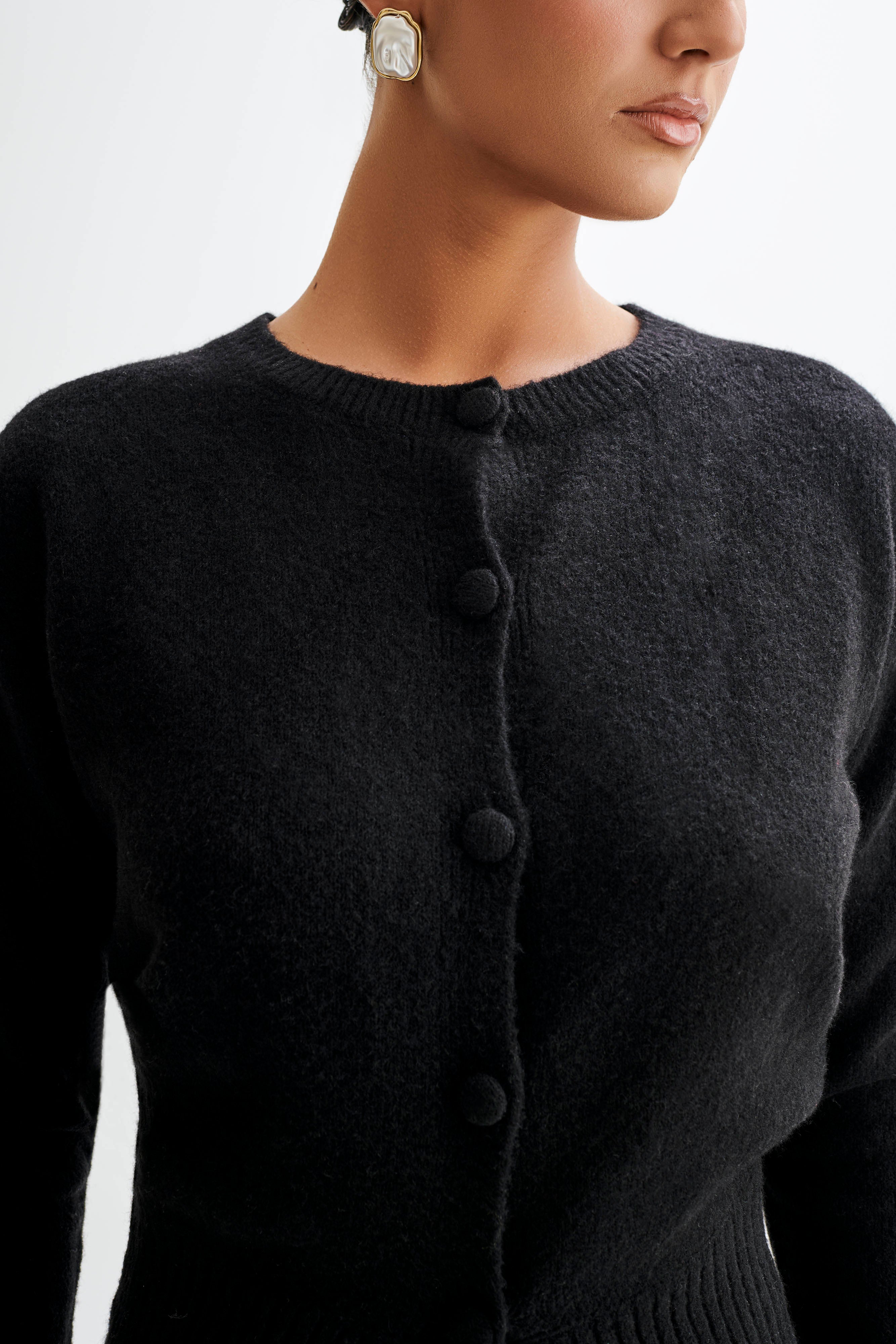 Genevieve Oversized Knit Cardigan - Black-My Chic Way.All Rights Reserved