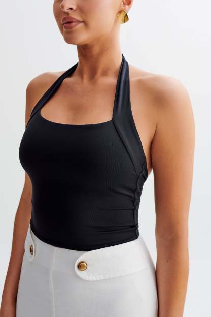 Renee Halter Top - Black-My Chic Way.All Rights Reserved