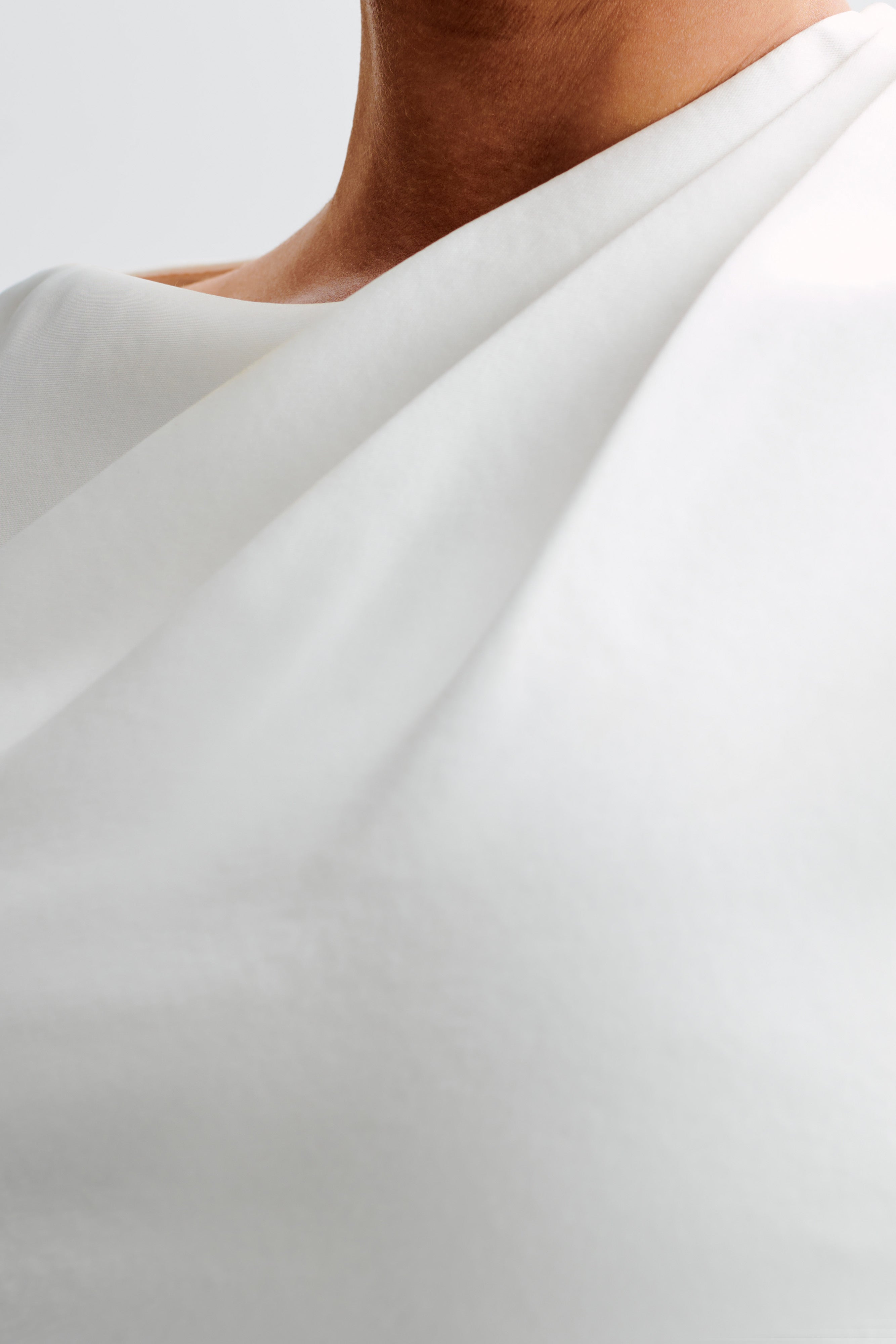 Granger Satin Structured Mini Dress - White-My Chic Way.All Rights Reserved