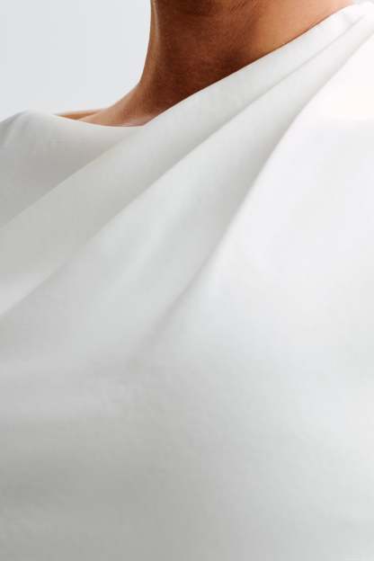 Granger Satin Structured Mini Dress - White-My Chic Way.All Rights Reserved