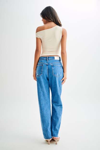 Irving Off Shoulder Slinky Top - Ivory-My Chic Way.All Rights Reserved