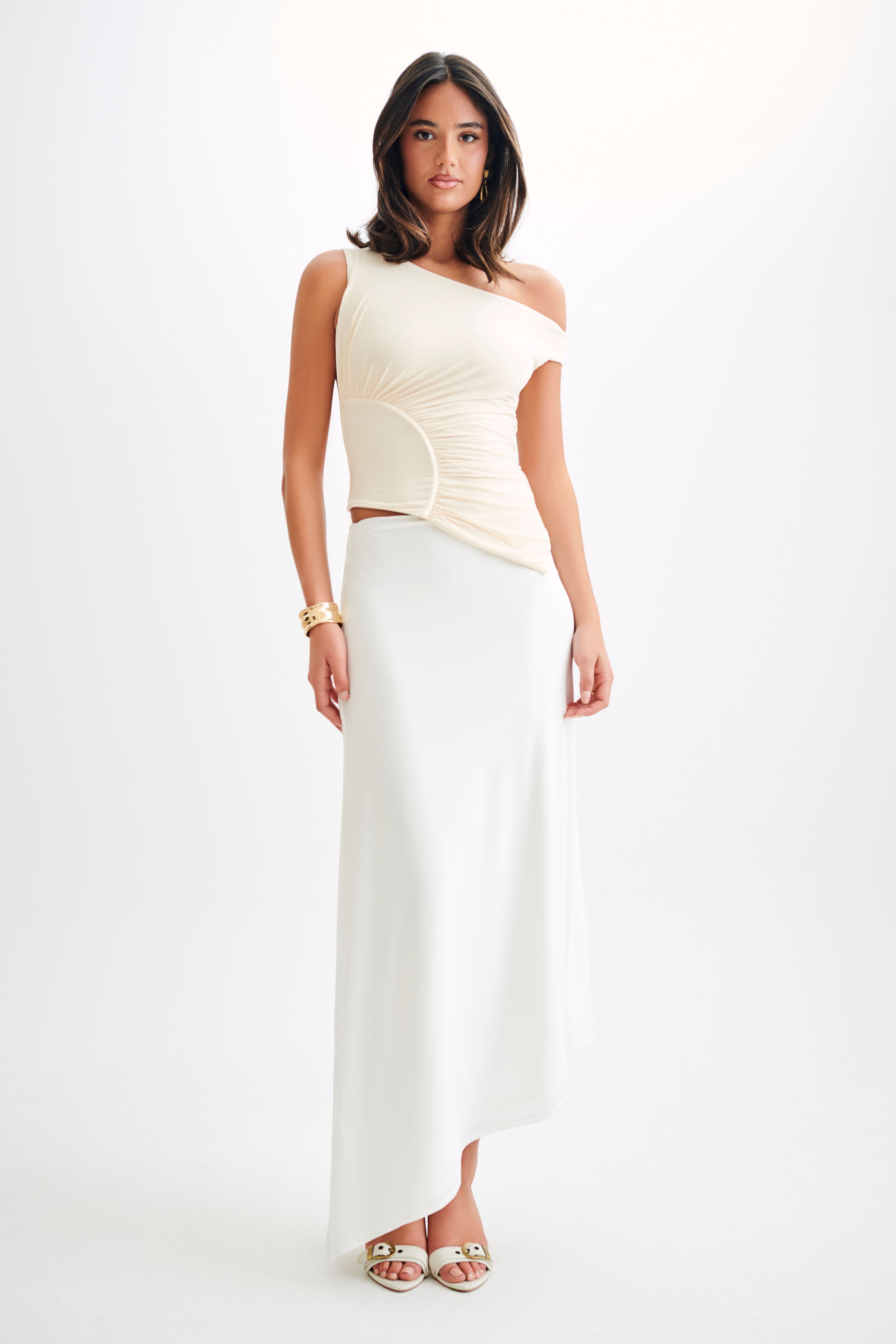 Irving Off Shoulder Slinky Top - Ivory-My Chic Way.All Rights Reserved