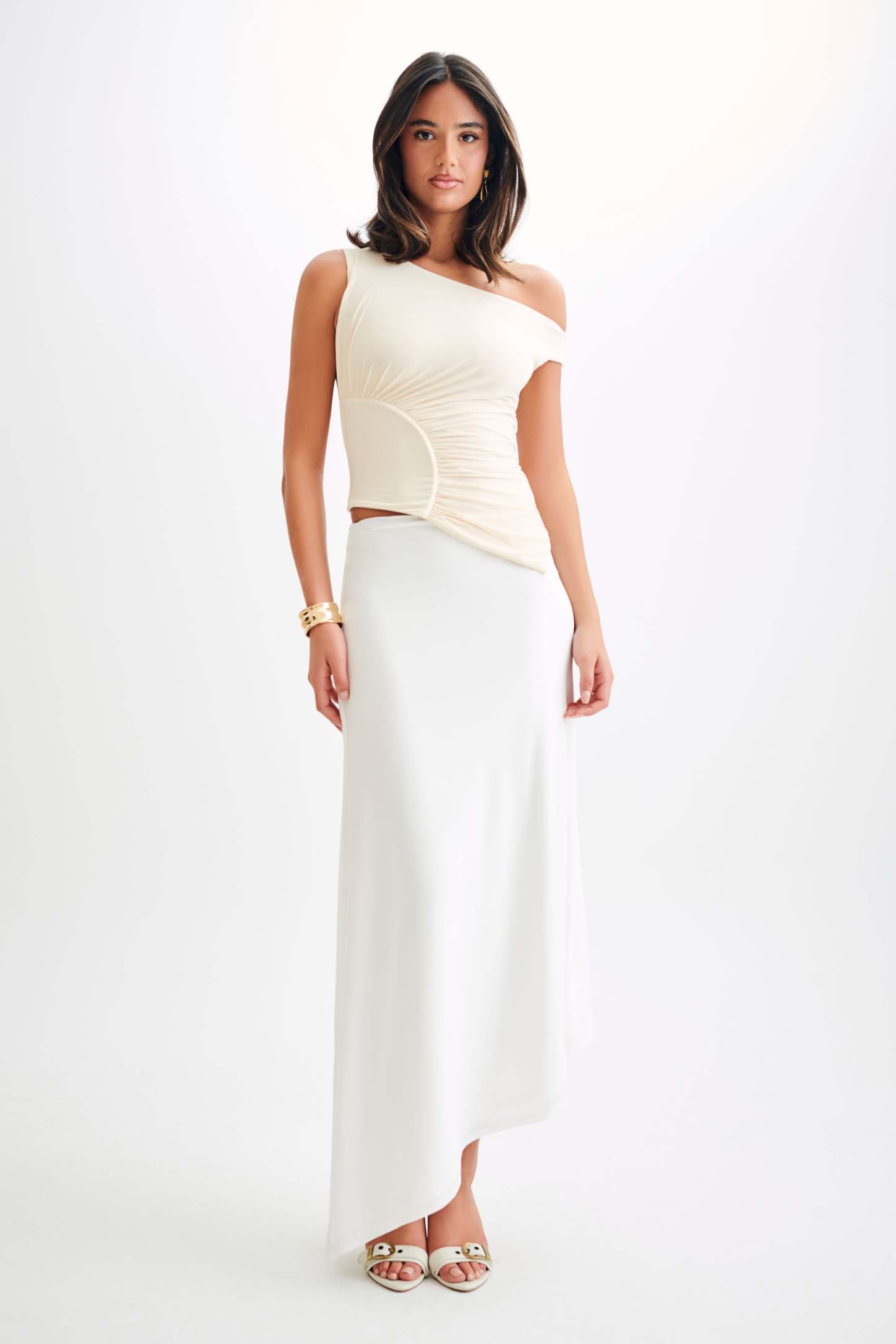 Irving Off Shoulder Slinky Top - Ivory-My Chic Way.All Rights Reserved