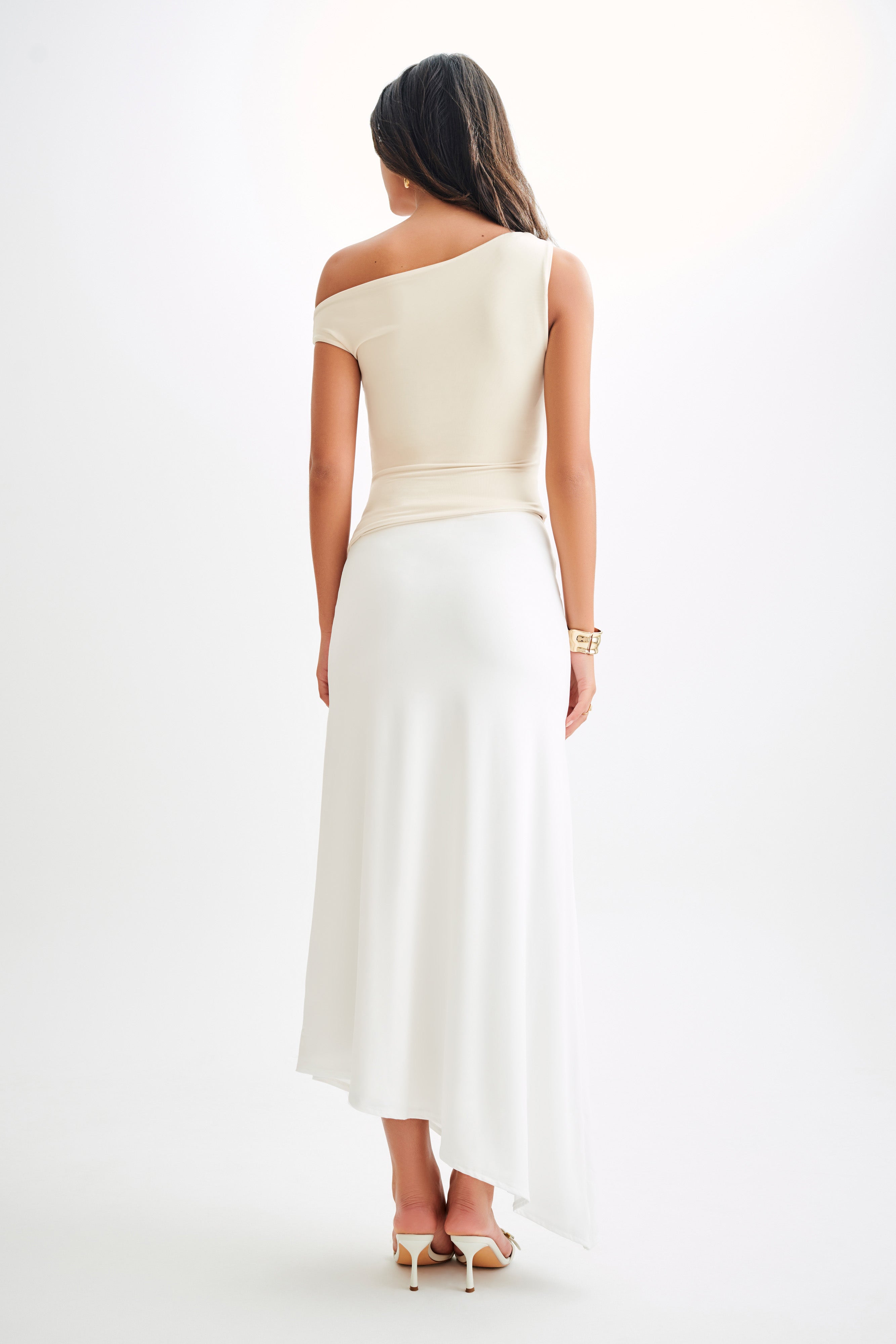 Irving Off Shoulder Slinky Top - Ivory-My Chic Way.All Rights Reserved