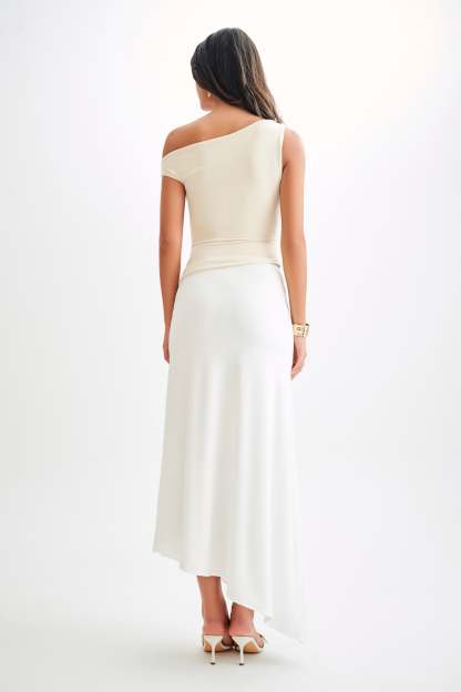 Irving Off Shoulder Slinky Top - Ivory-My Chic Way.All Rights Reserved