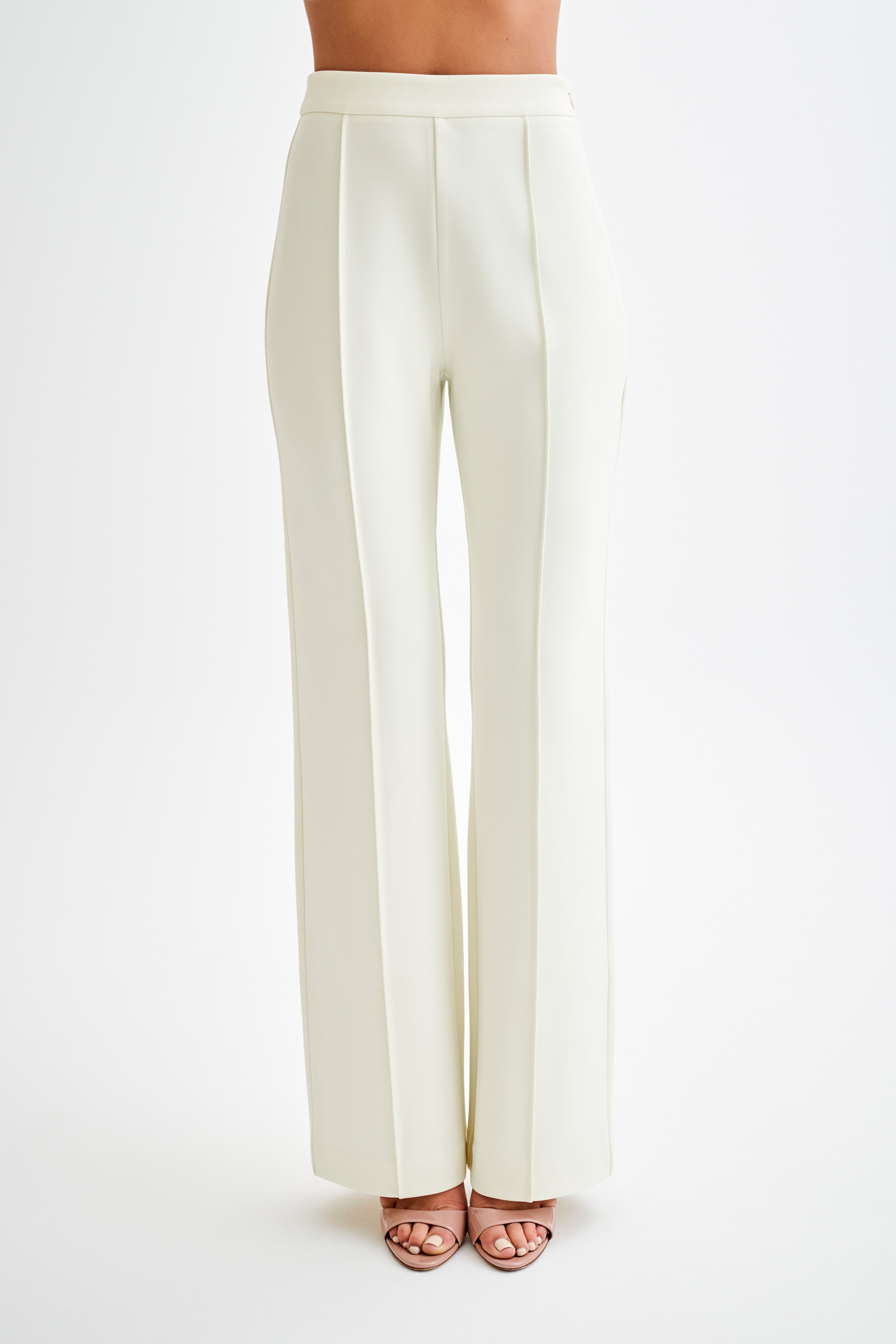 Antonia Pleated Wide Leg Pants - Ivory-My Chic Way.All Rights Reserved
