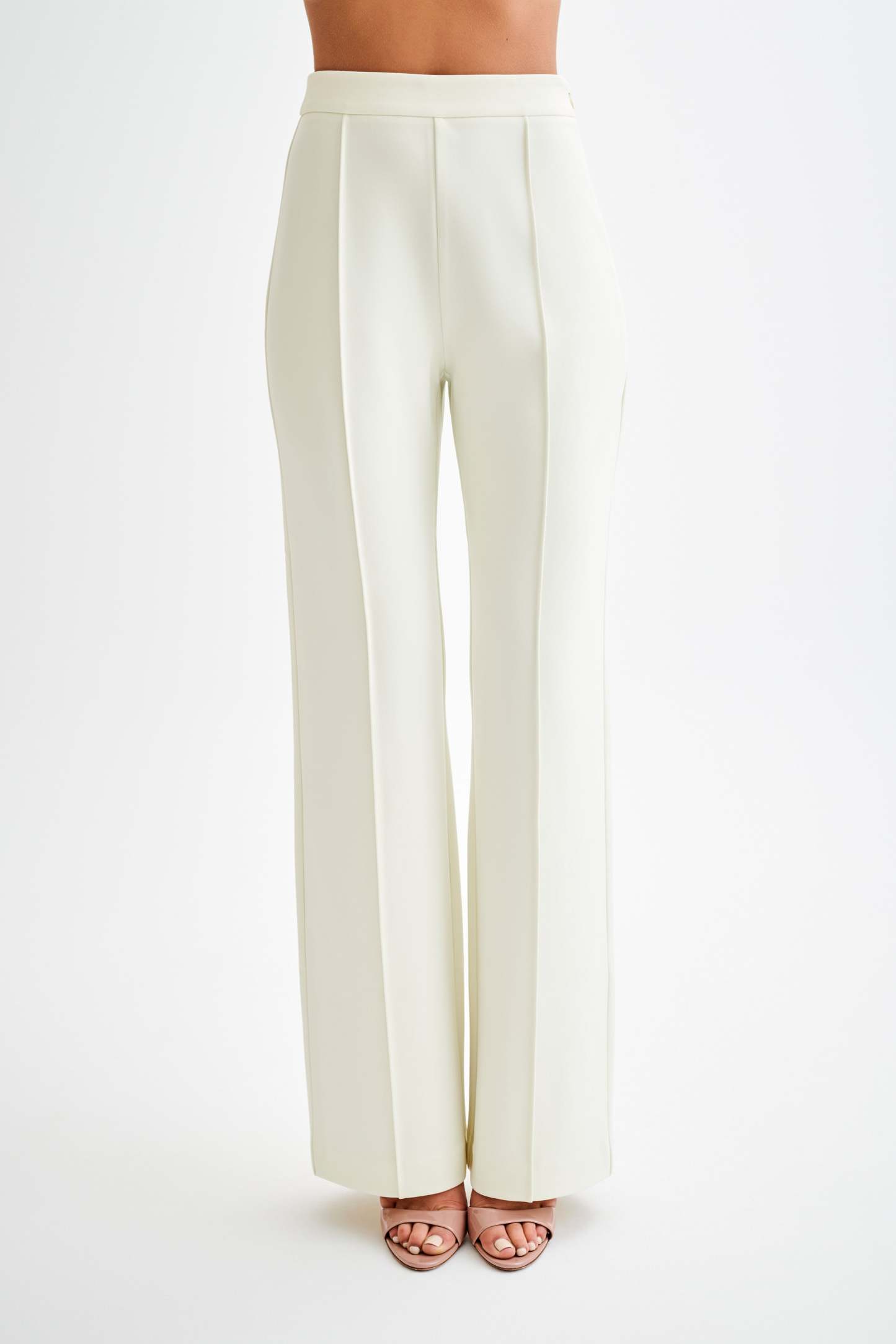Antonia Pleated Wide Leg Pants - Ivory-My Chic Way.All Rights Reserved