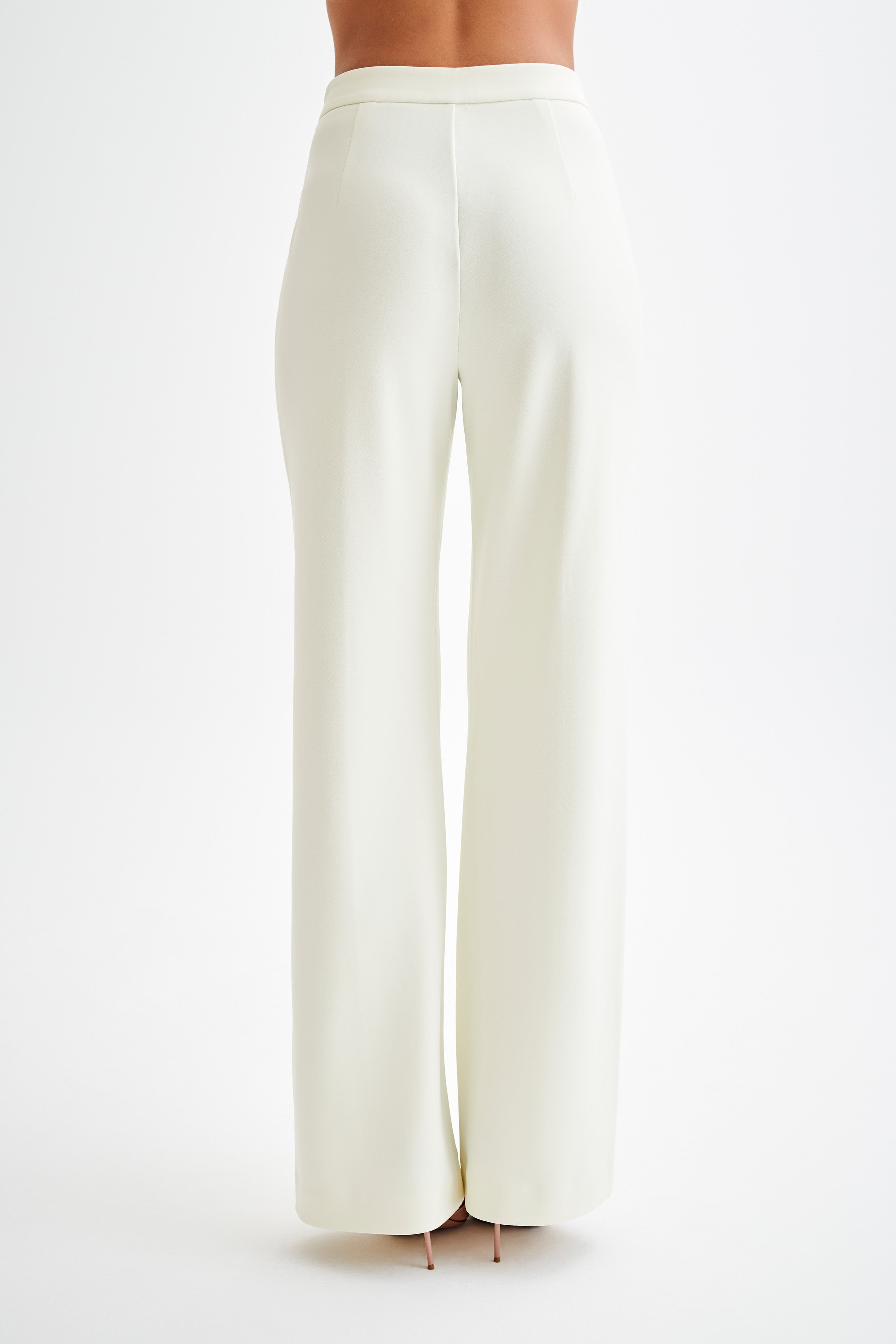 Antonia Pleated Wide Leg Pants - Ivory-My Chic Way.All Rights Reserved