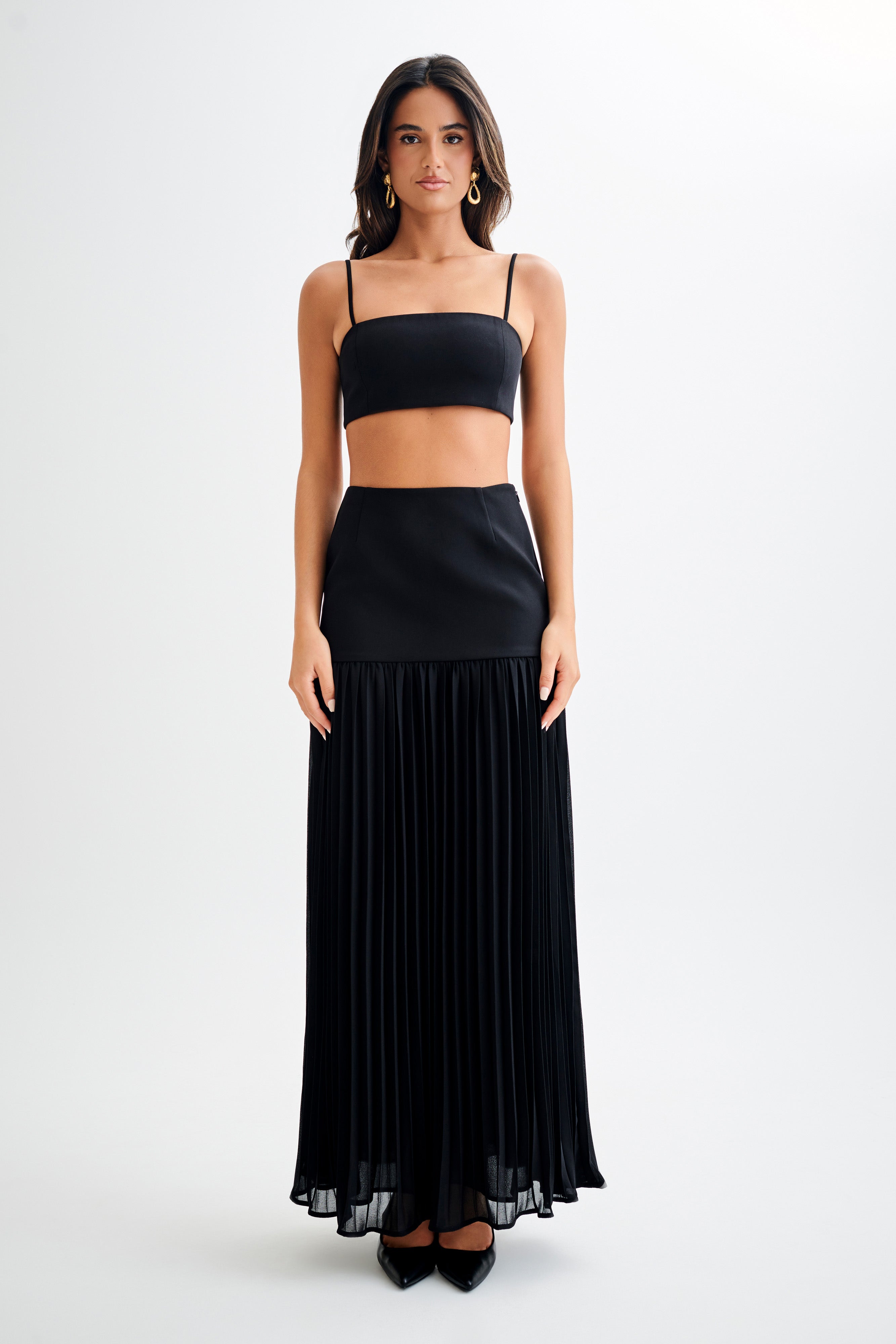 Perry Suiting Crop Top - Black-My Chic Way.All Rights Reserved