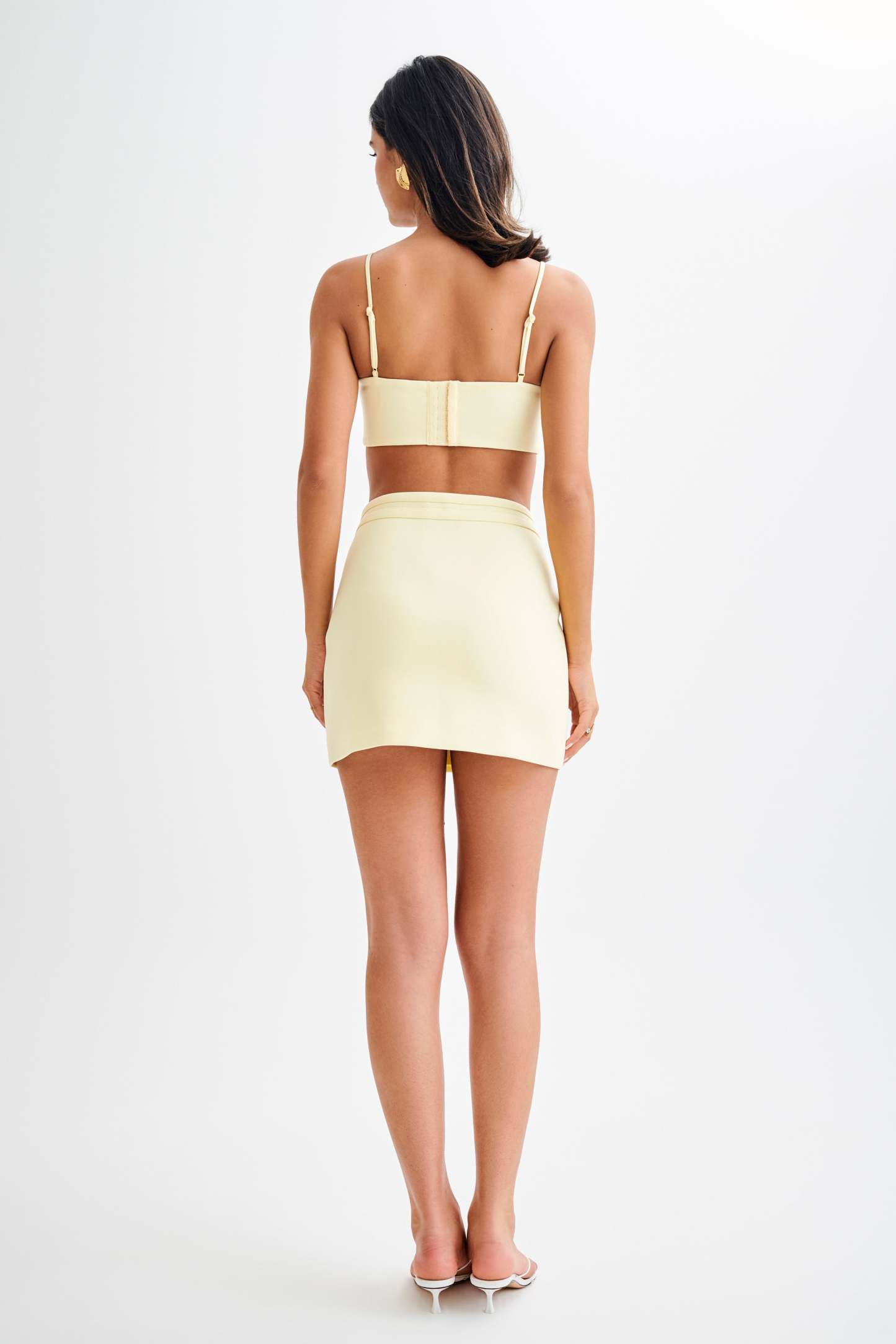 Letitia Suiting Mini Skirt With Buckle - Pastel Lemon-My Chic Way.All Rights Reserved