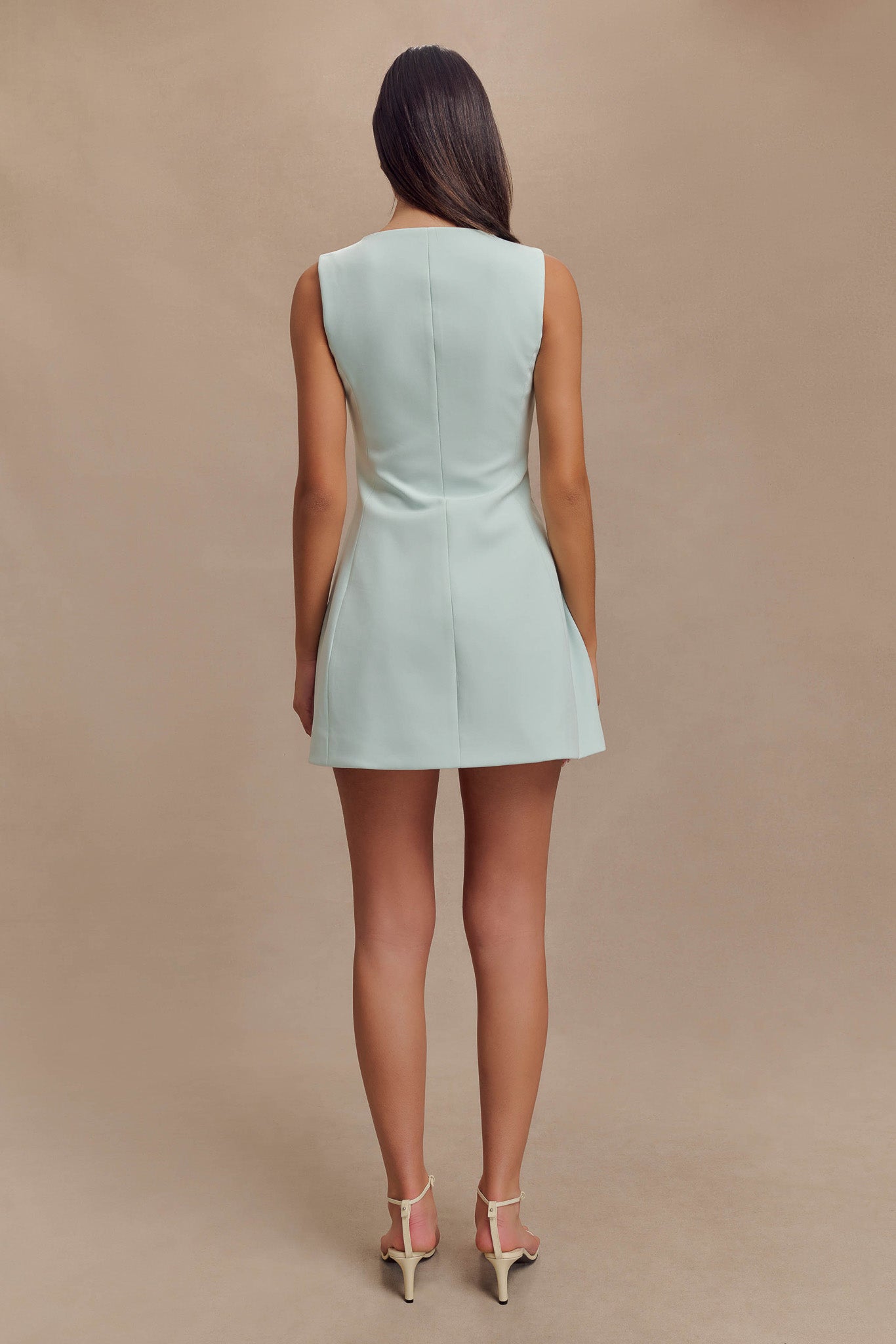 Lysandre Crepe Mini Dress - Ice Blue-My Chic Way.All Rights Reserved