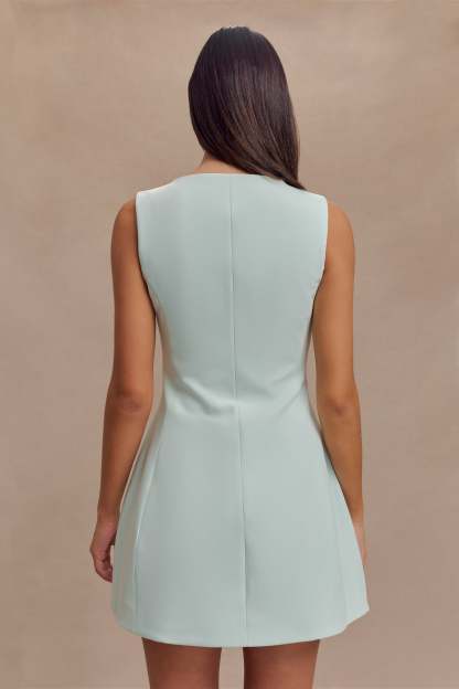 Lysandre Crepe Mini Dress - Ice Blue-My Chic Way.All Rights Reserved