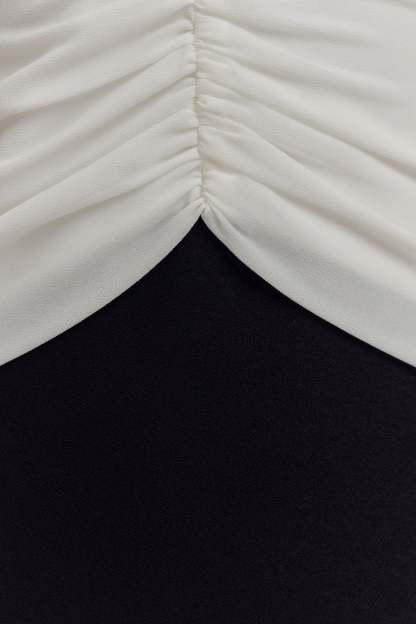 Monique Contrast Maxi Dress - Black-My Chic Way.All Rights Reserved