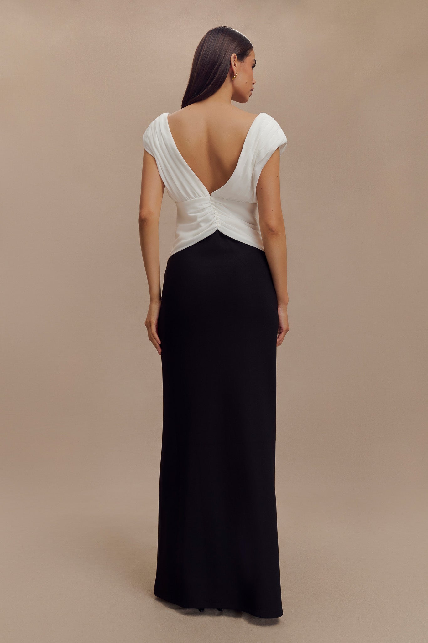 Monique Contrast Maxi Dress - Black-My Chic Way.All Rights Reserved