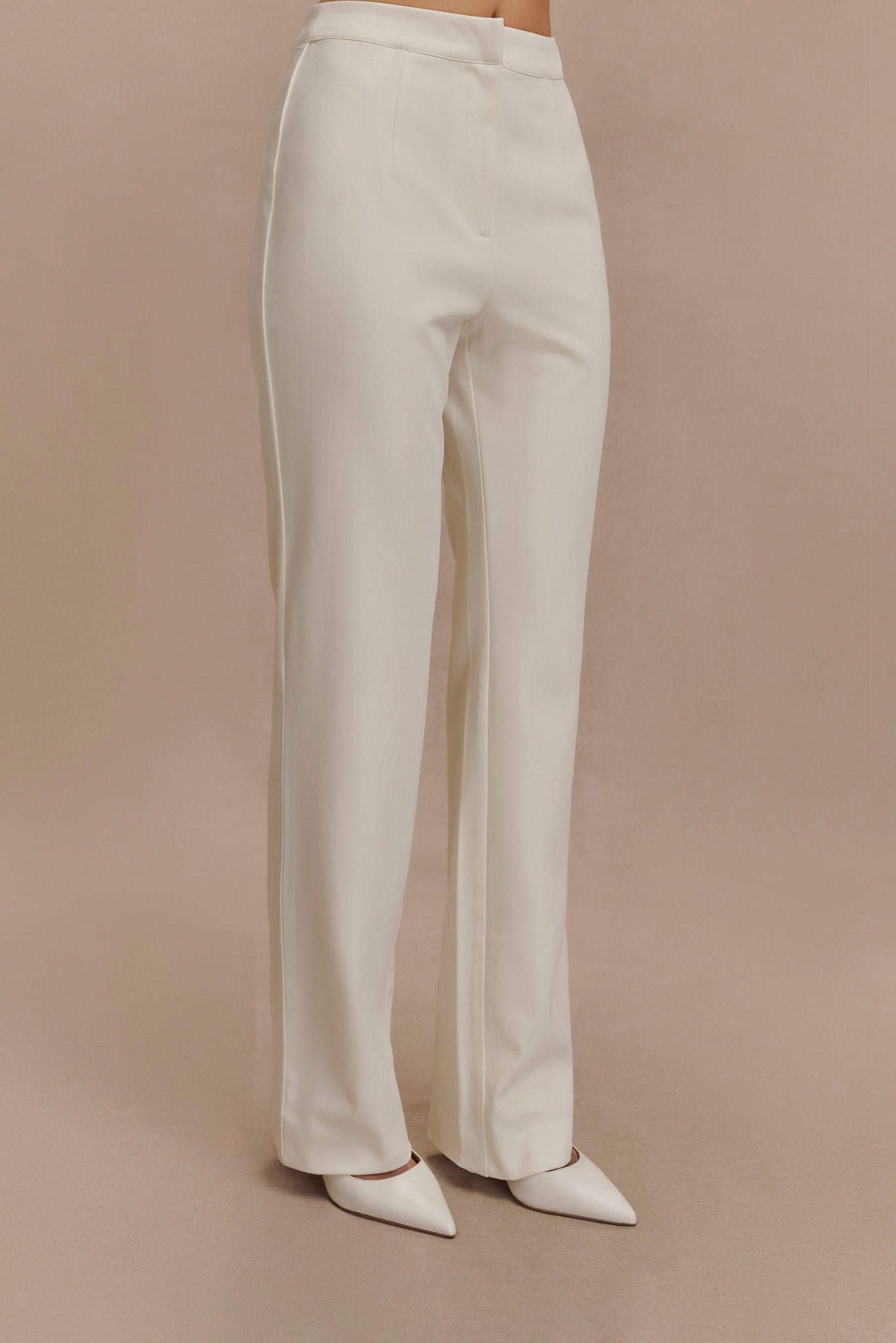 Allanah Straight Leg Pant - Ivory-My Chic Way.All Rights Reserved