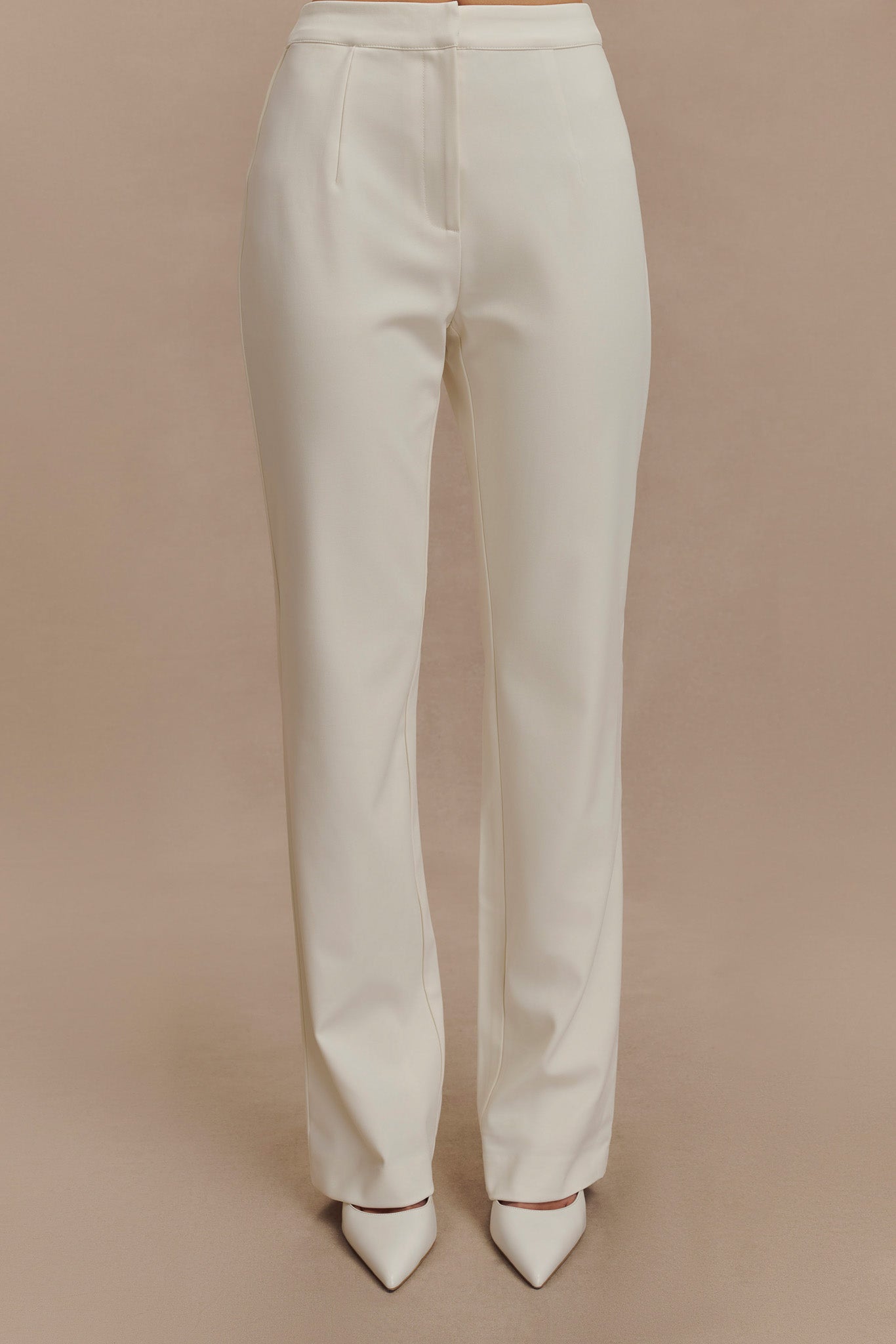 Allanah Straight Leg Pant - Ivory-My Chic Way.All Rights Reserved