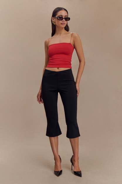 Arya Longline Spaghetti Strap Top - Ruby-My Chic Way.All Rights Reserved