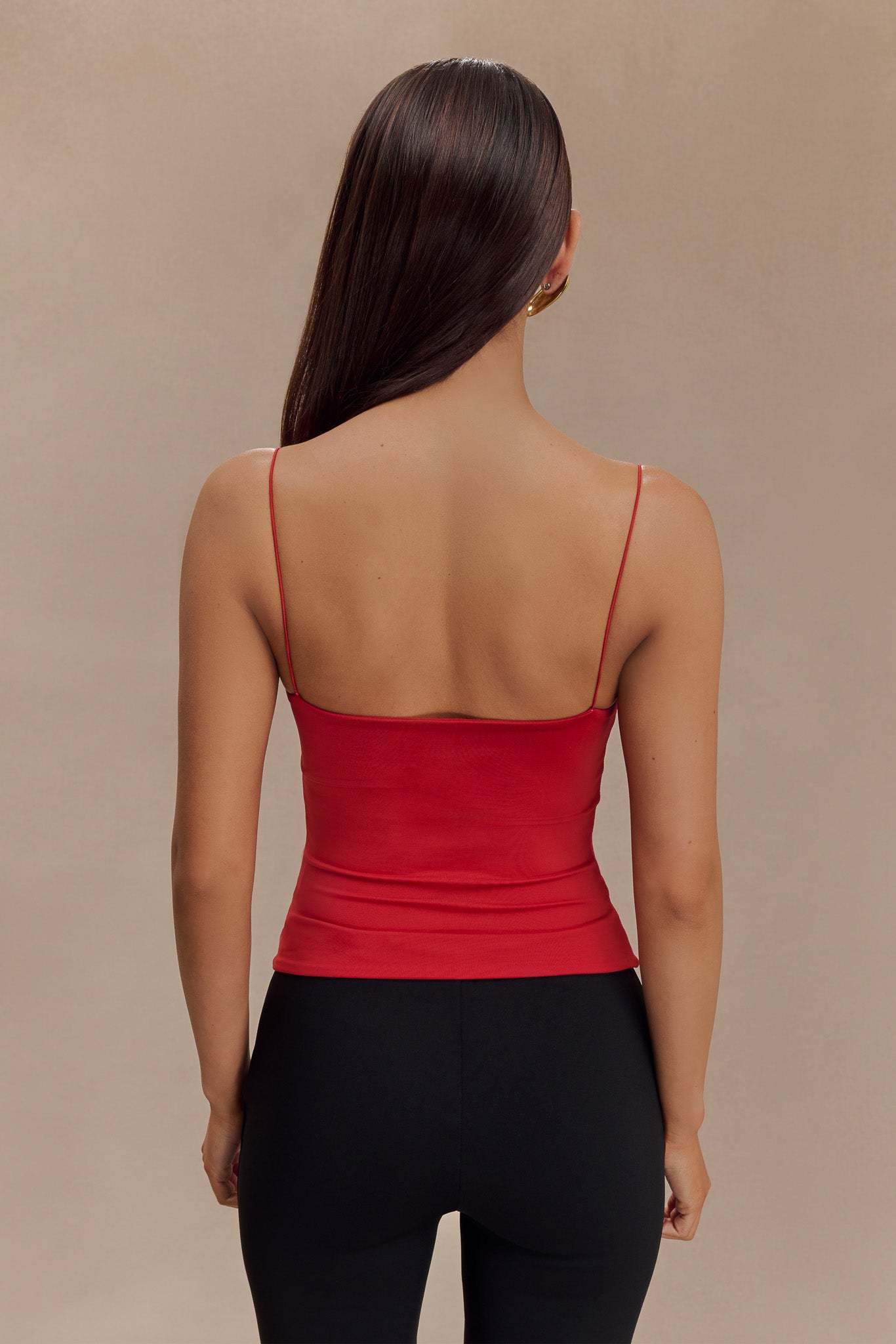 Arya Longline Spaghetti Strap Top - Ruby-My Chic Way.All Rights Reserved