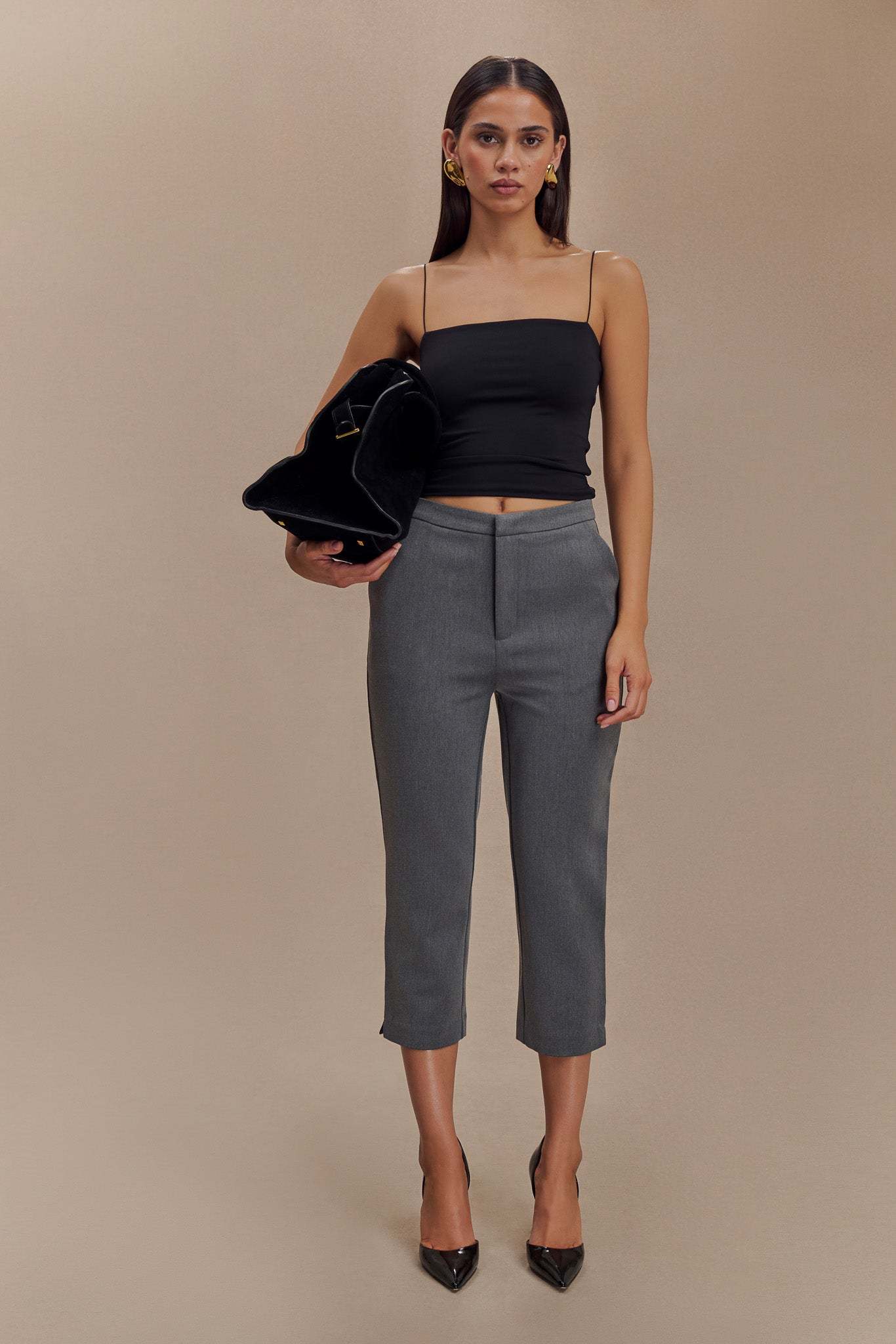 Arya Longline Spaghetti Strap Top - Black-My Chic Way.All Rights Reserved