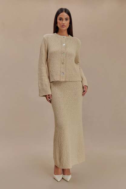 Moira Oversized Boucle Cardigan - Wheat-My Chic Way.All Rights Reserved