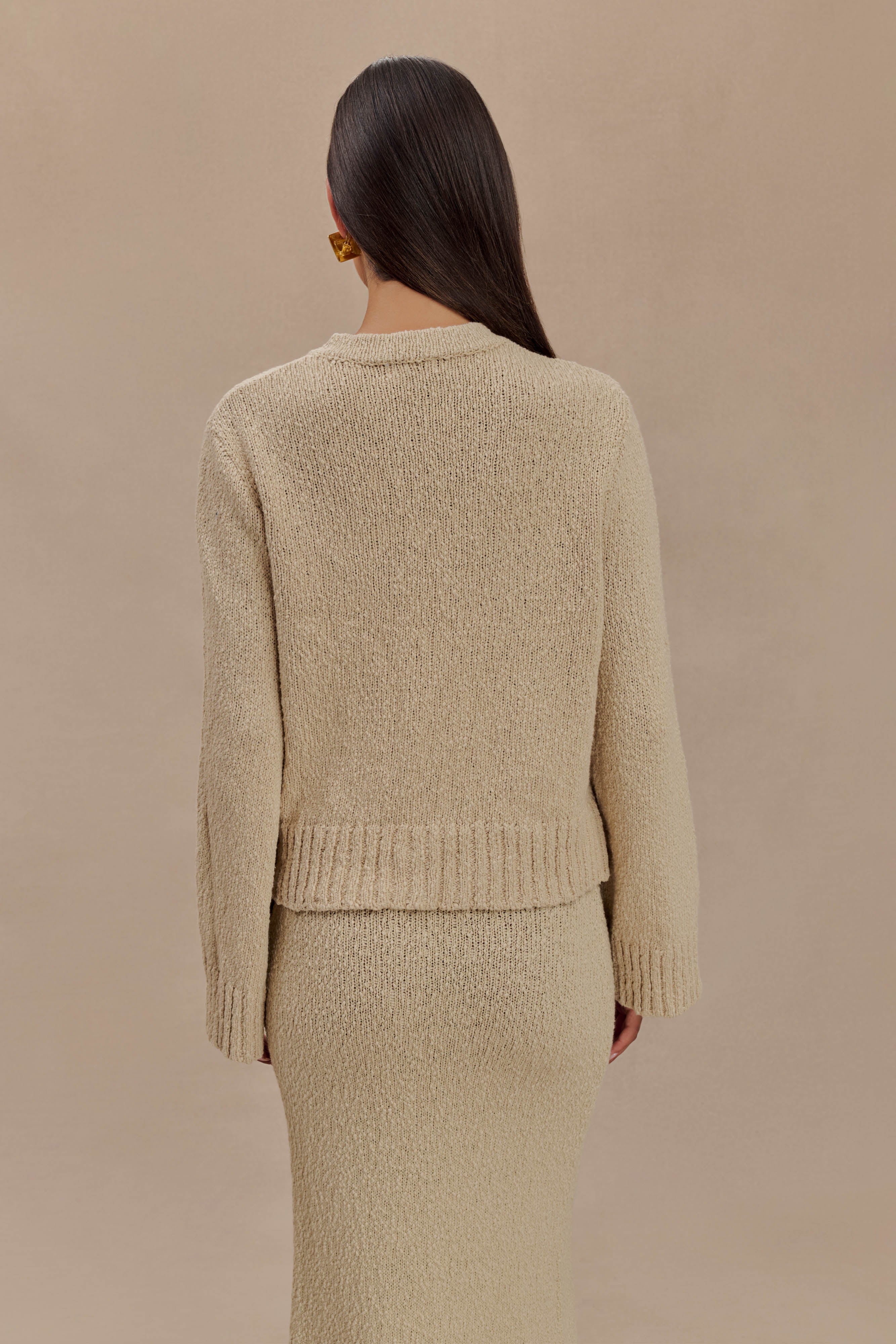 Moira Oversized Boucle Cardigan - Wheat-My Chic Way.All Rights Reserved