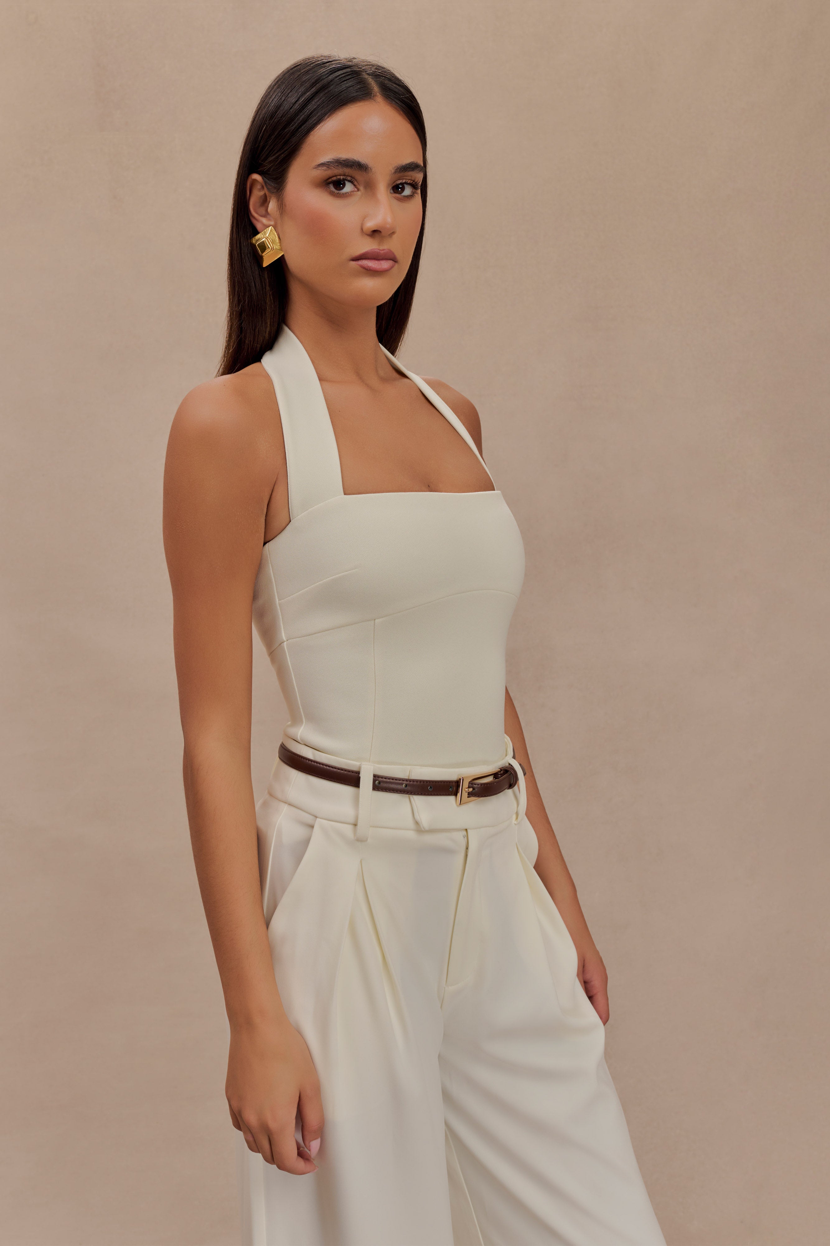 Adrian Belt With Buckle - Chocolate-My Chic Way.All Rights Reserved