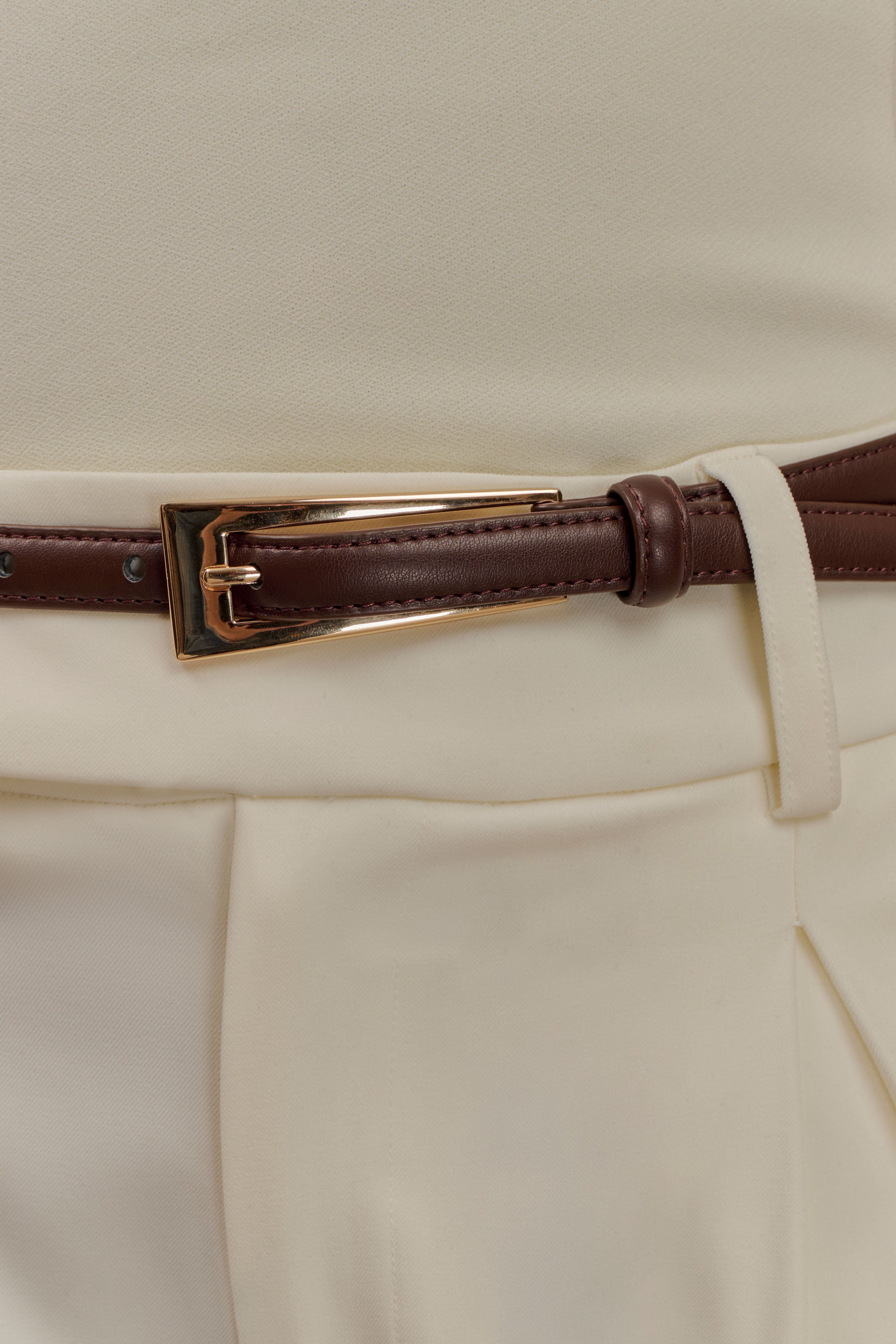 Adrian Belt With Buckle - Chocolate-My Chic Way.All Rights Reserved