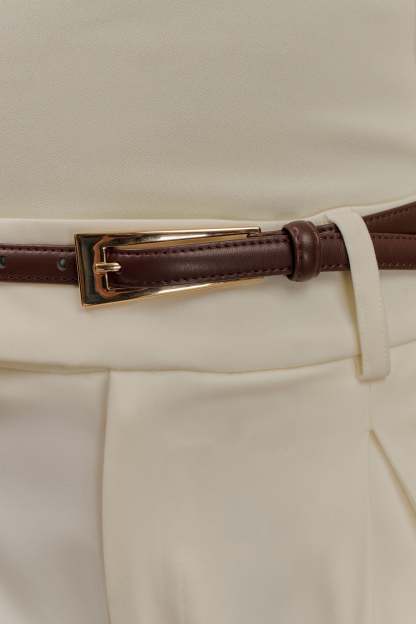 Adrian Belt With Buckle - Chocolate-My Chic Way.All Rights Reserved