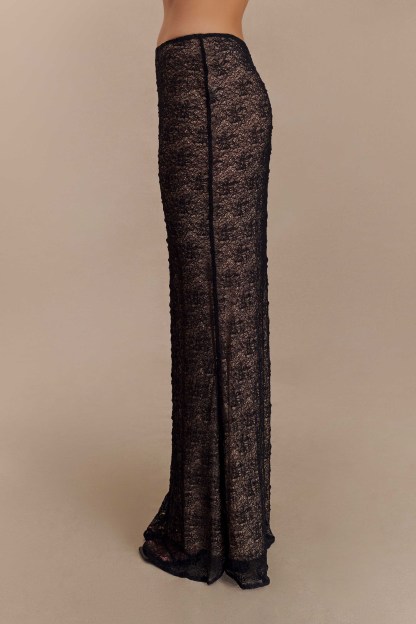 Robyn Sheer Lace Maxi Skirt - Black-My Chic Way.All Rights Reserved