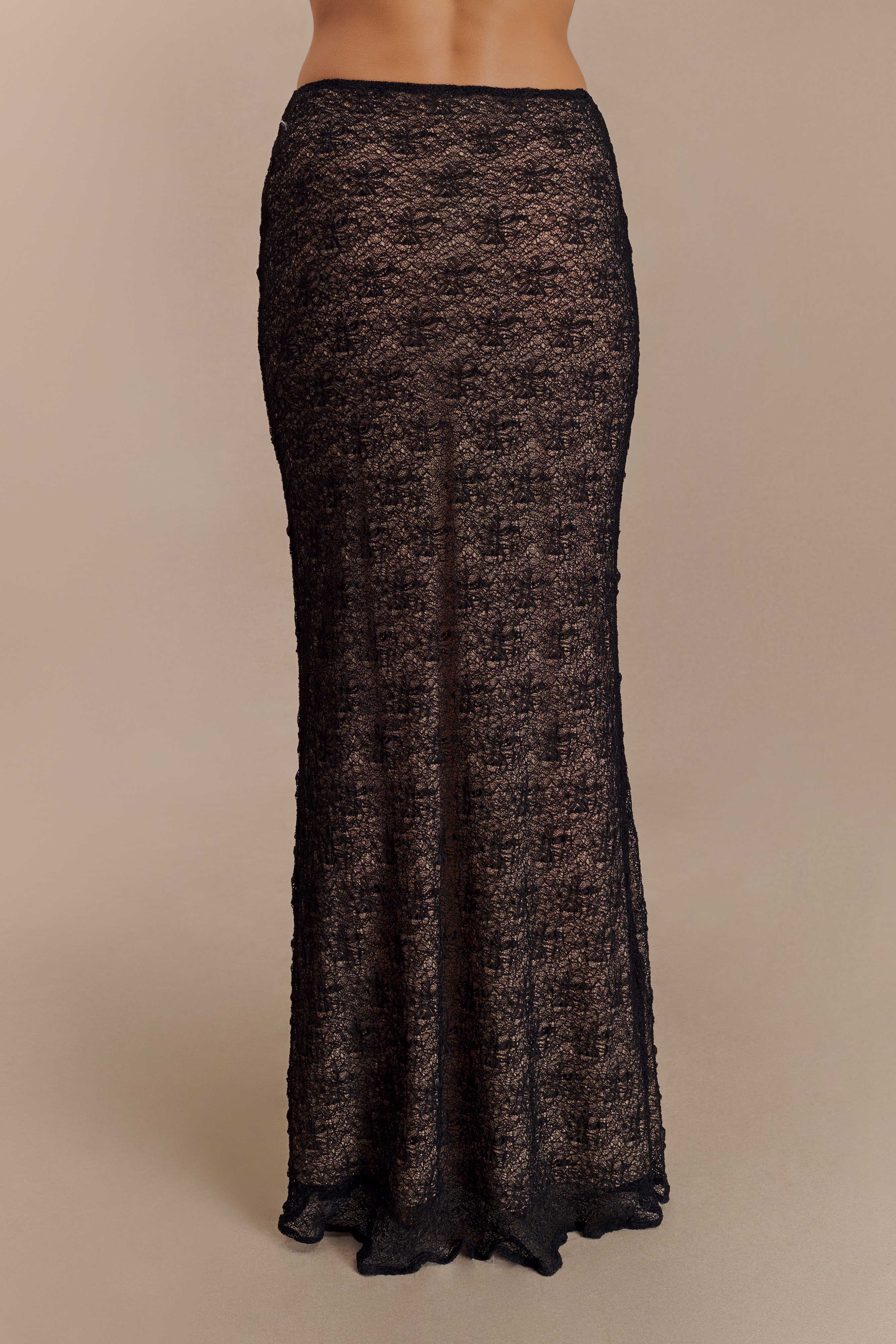Robyn Sheer Lace Maxi Skirt - Black-My Chic Way.All Rights Reserved