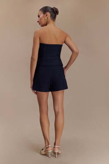 Parker Boucle Shorts - Midnight Blue-My Chic Way.All Rights Reserved