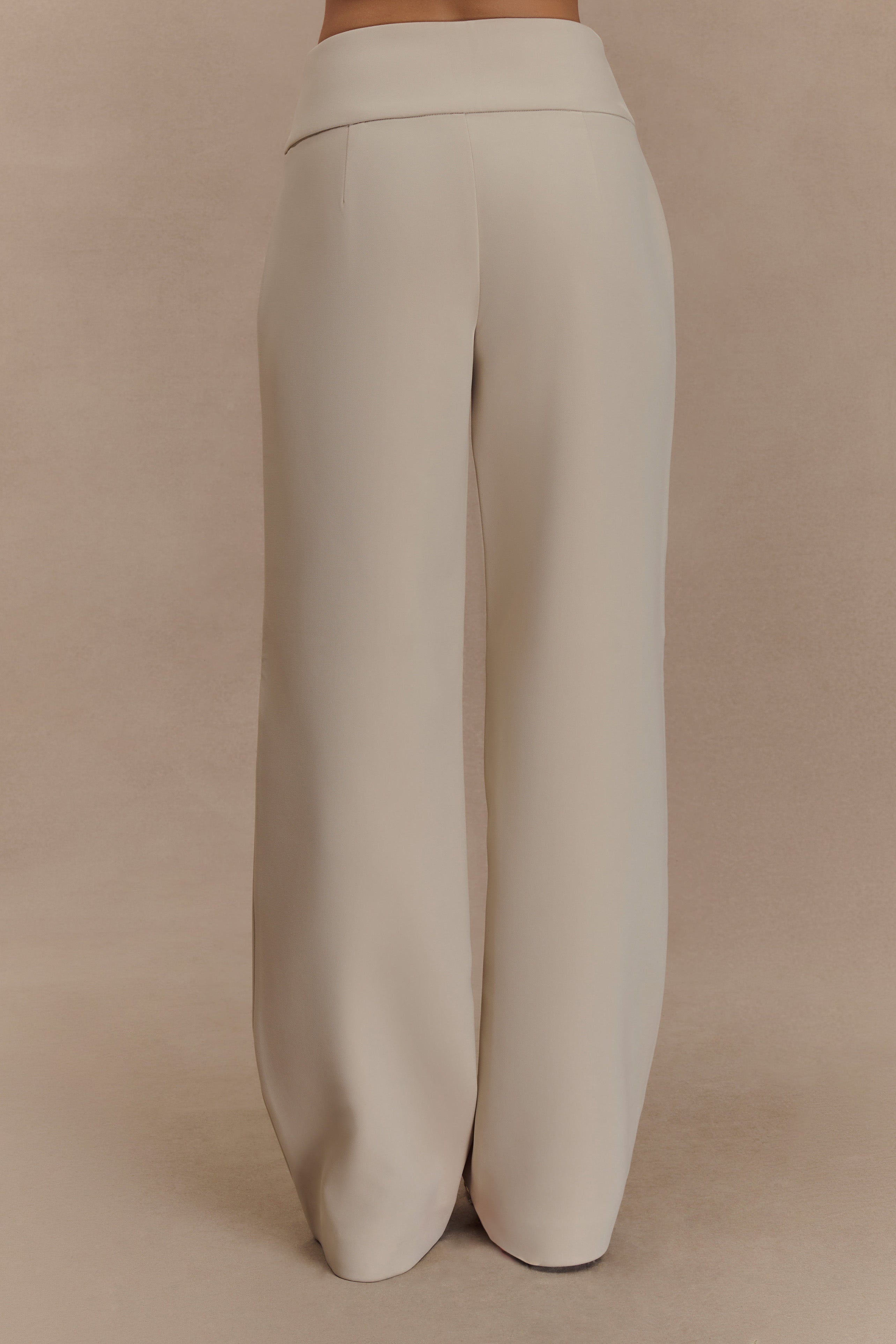 Lindie Straight Leg Suiting Pants - Sand-My Chic Way.All Rights Reserved