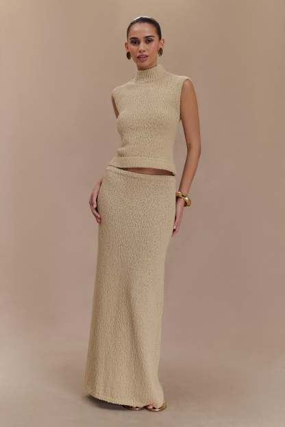 Azalea Sleeveless Knit Top - Wheat-My Chic Way.All Rights Reserved