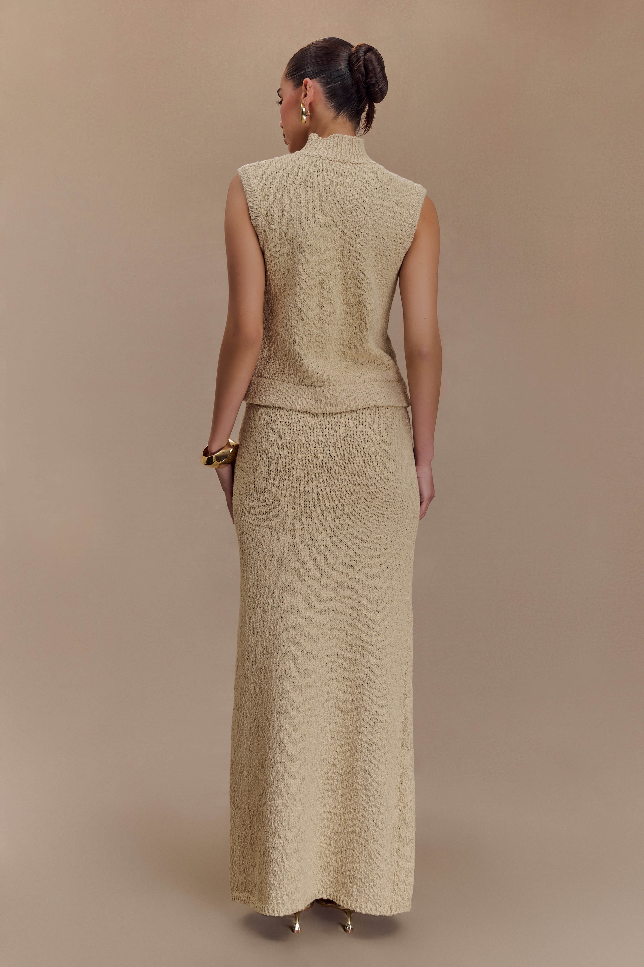 Azalea Sleeveless Knit Top - Wheat-My Chic Way.All Rights Reserved